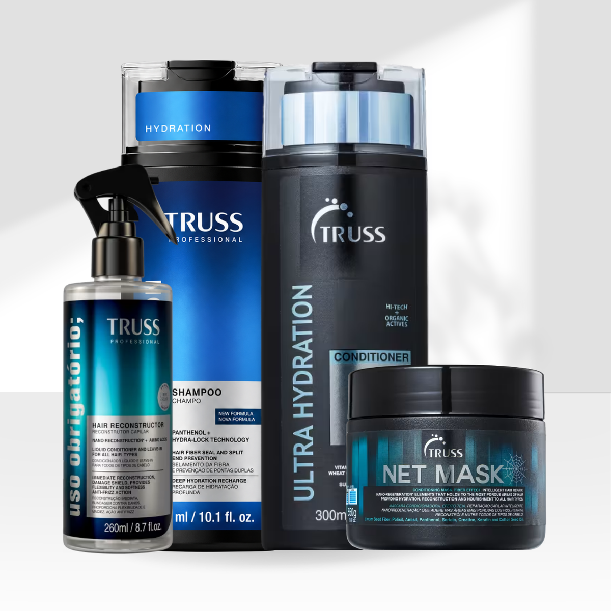Kit Truss Ultra Hydration + Net + Uso Obrigatório 4 Produtos