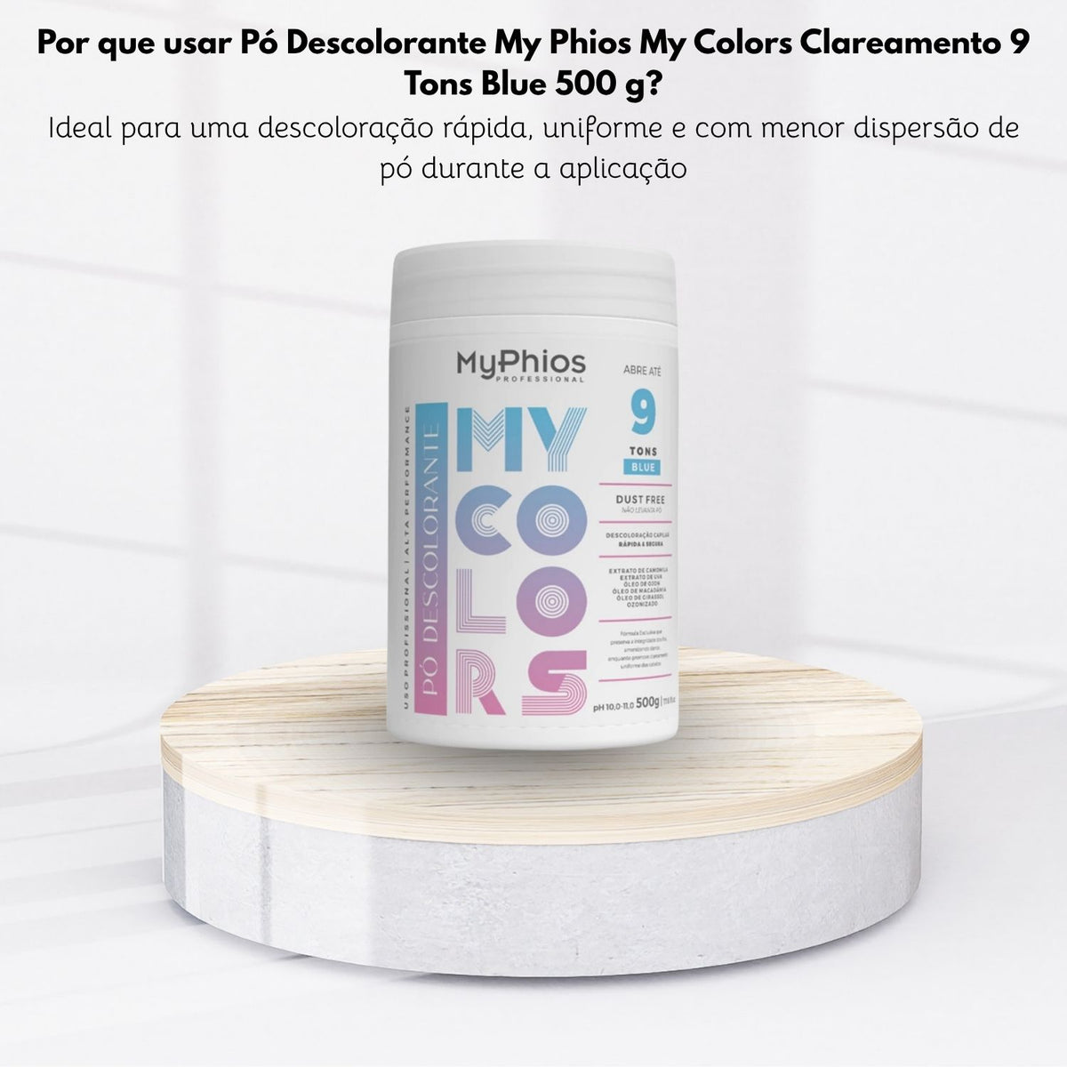 Pó Descolorante My Phios My Colors Clareamento 9 Tons Blue 500 g