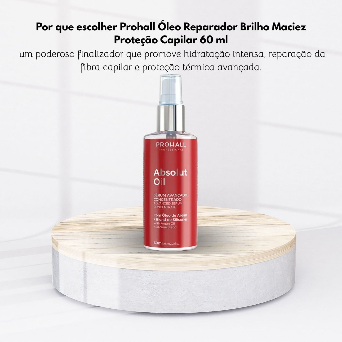 Oleo Prohall Reparador Brilho Maciez Proteção Capilar 60 ml