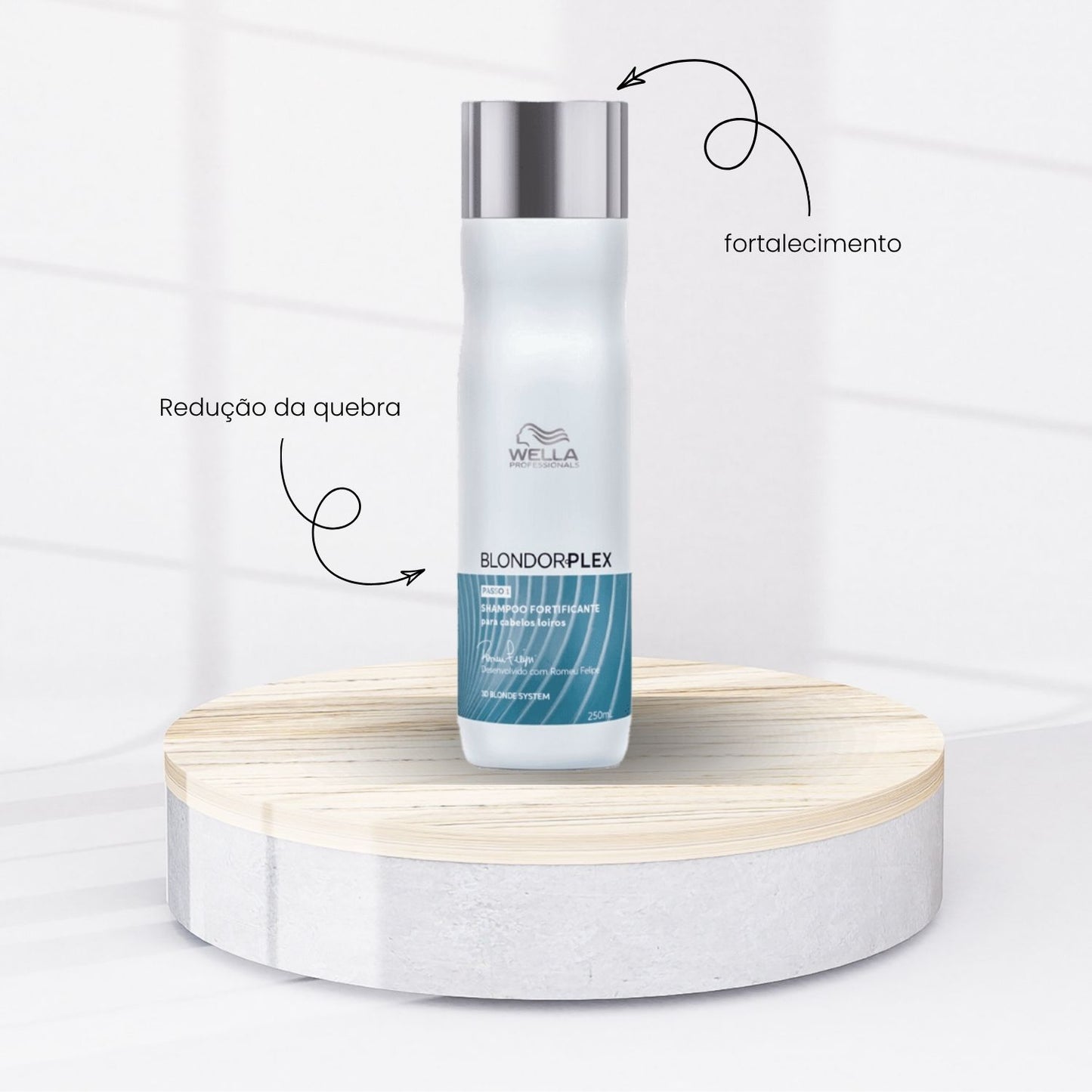Shampoo Wella BlondorPlex Reconstrução Cabelos Loiros 250 ml