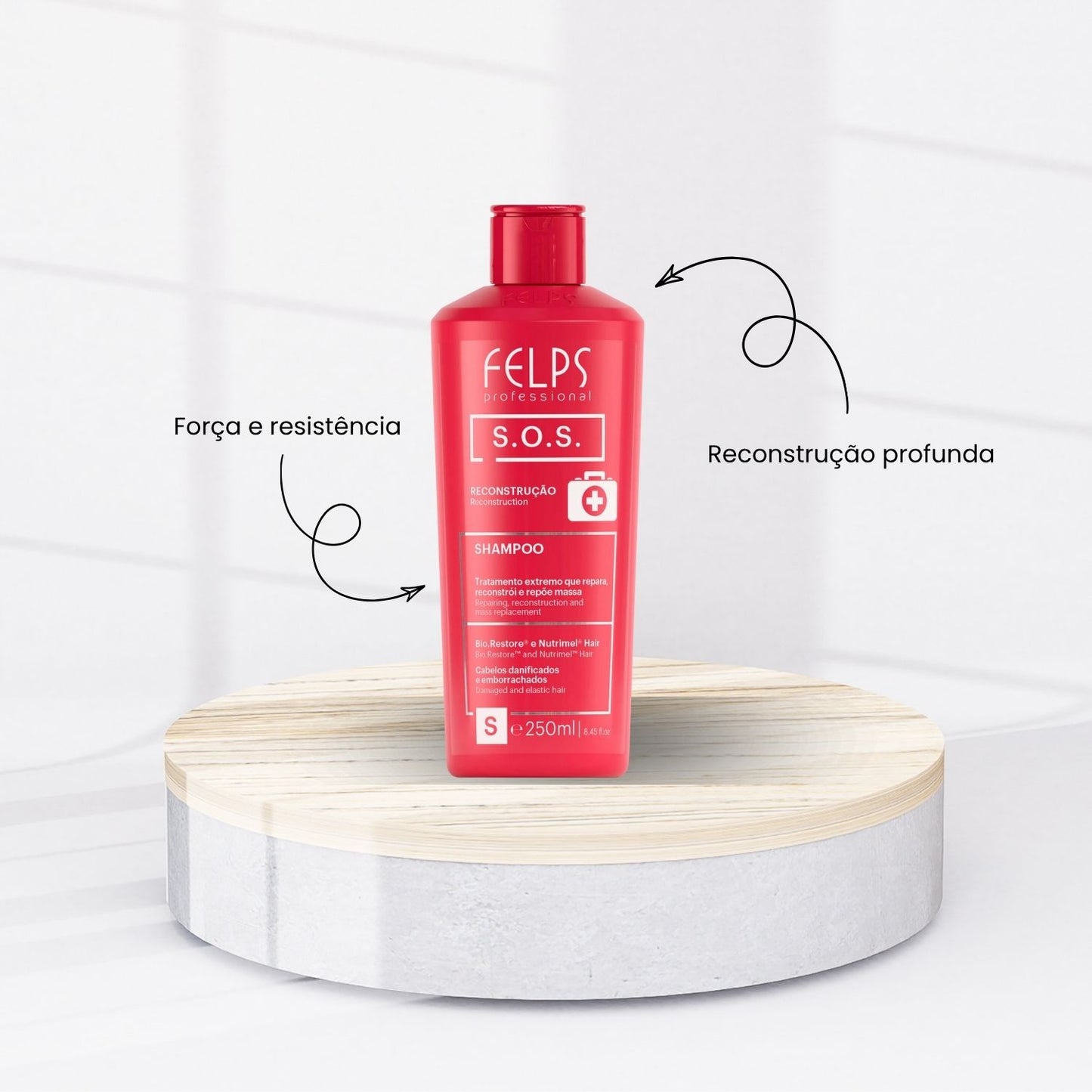 Felps SOS Reconstrução Shampoo Tratamento Capilar 500 ml