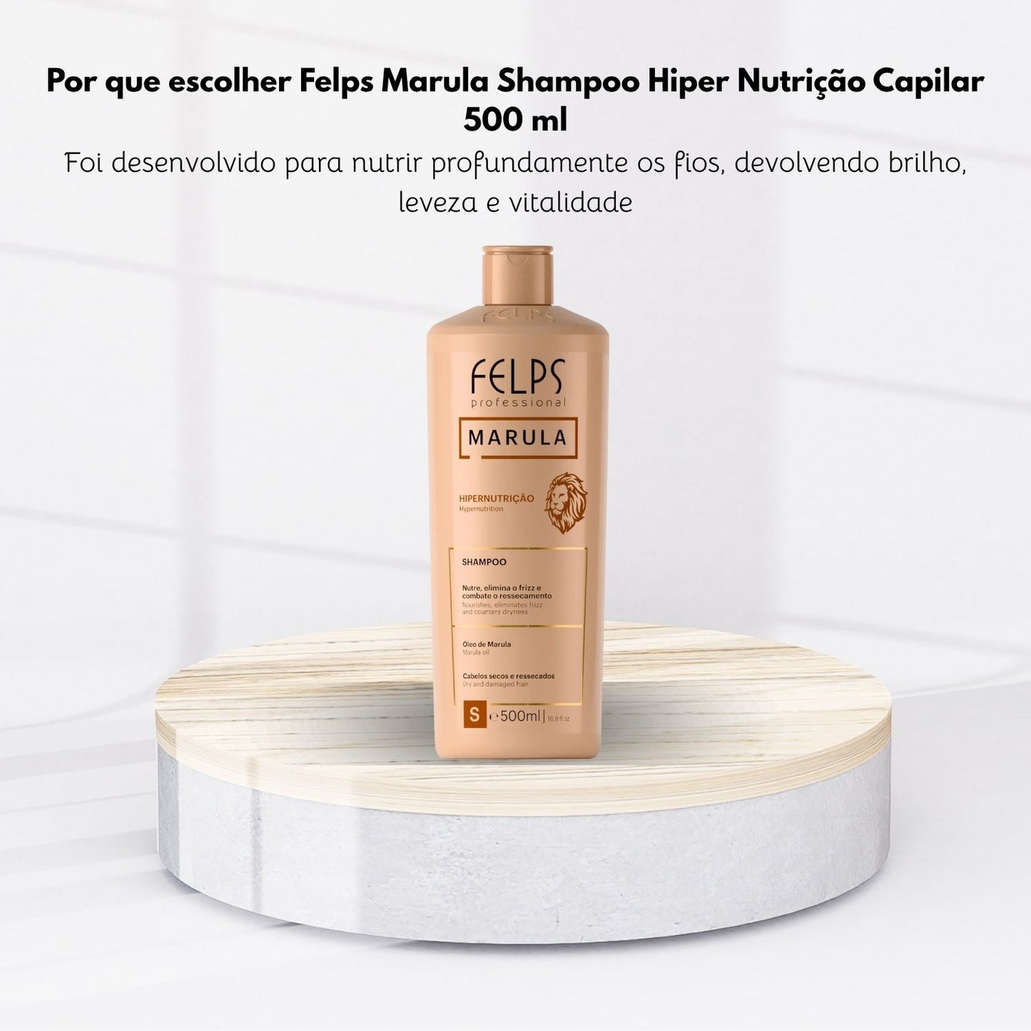 Shampoo Felps Marula Hiper Nutrição Cabelos Ressecados 500ml