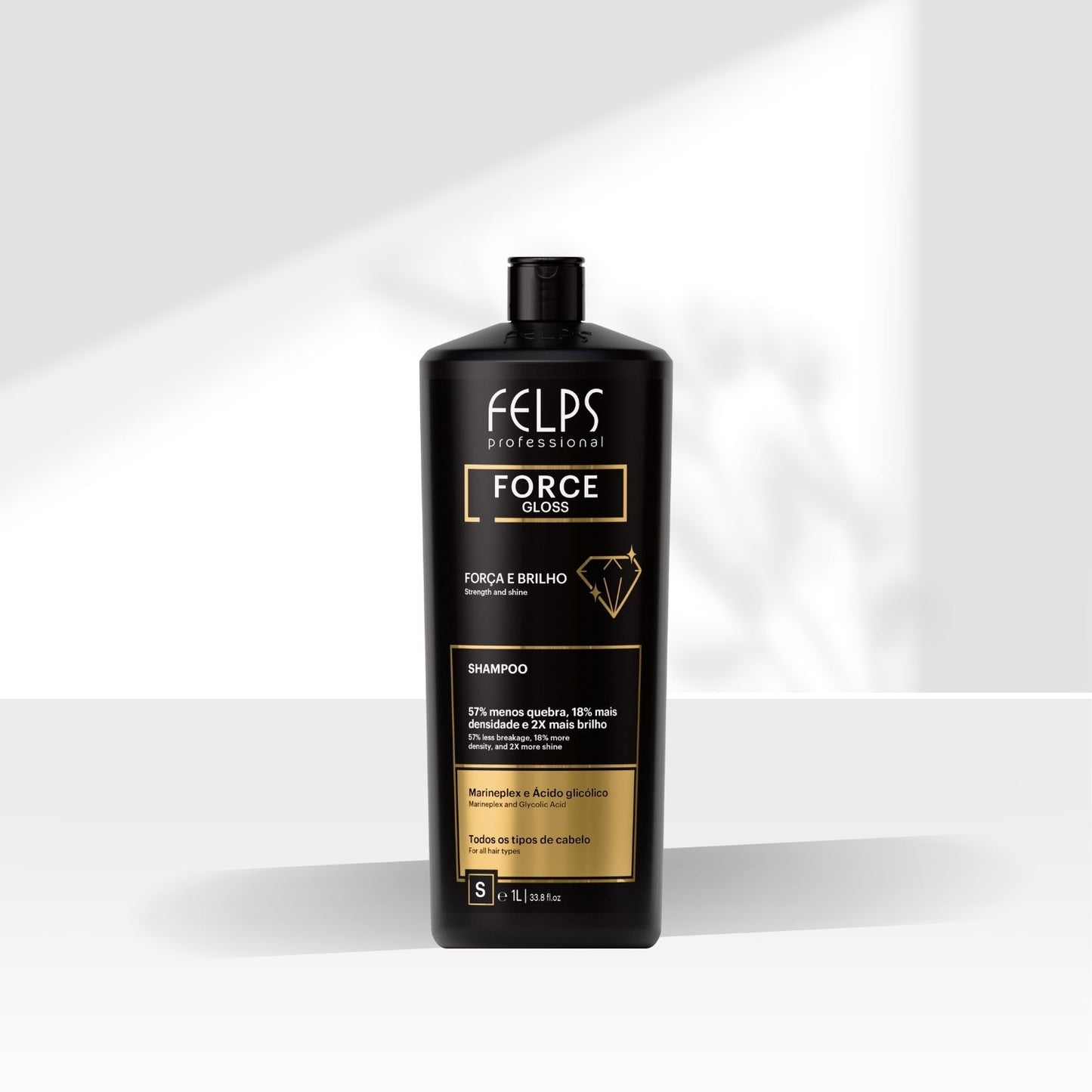 Felps Force Gloss Shampoo Força e Brilho 1 Litro