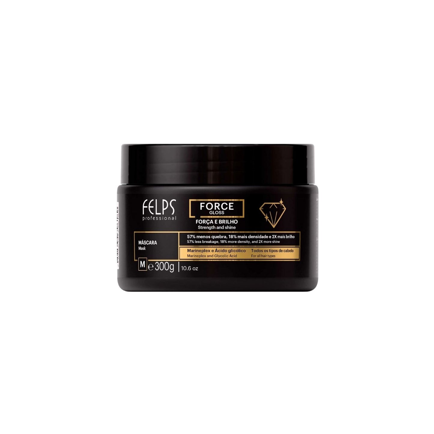 Máscara Felps Force Gloss Força e Brilho 300 g