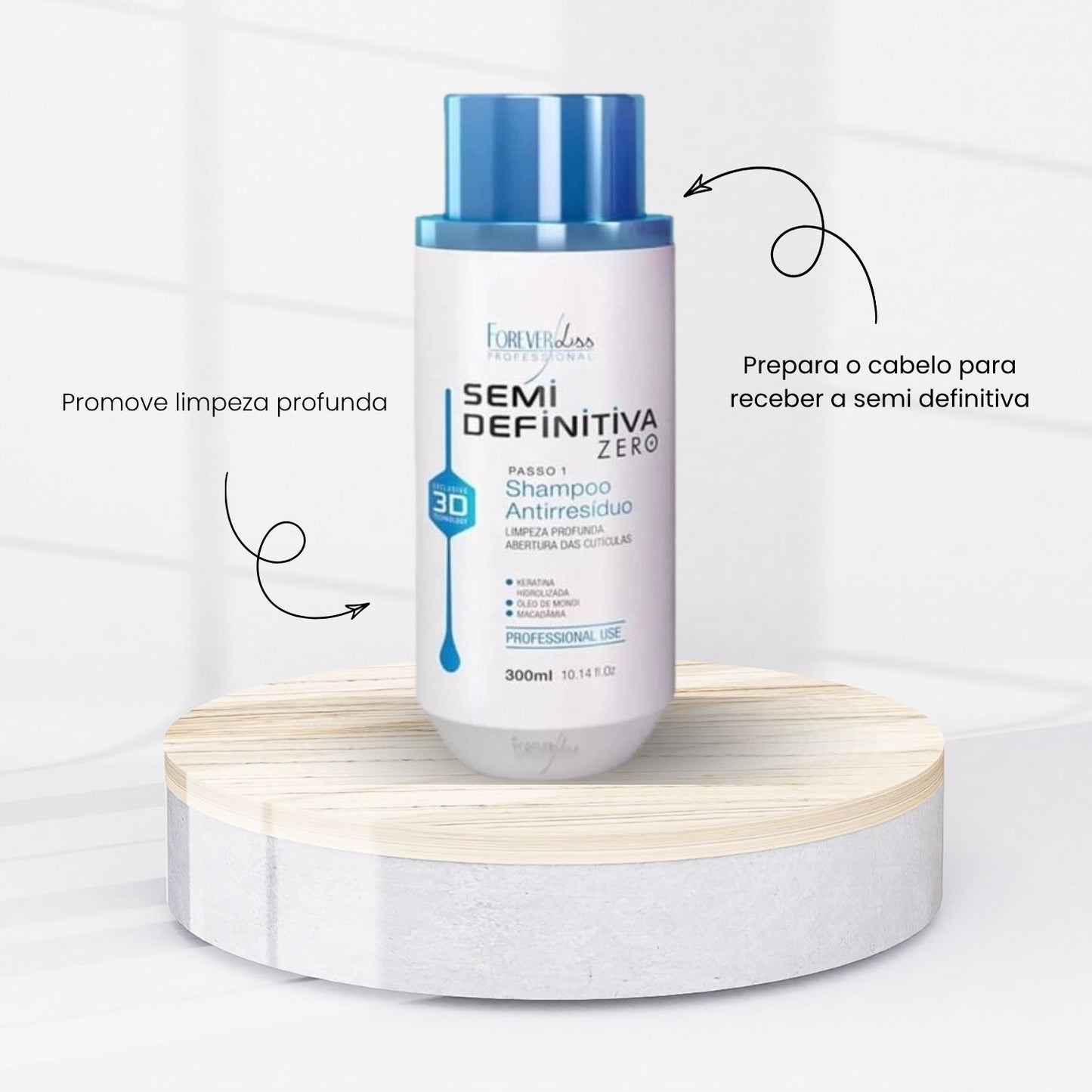 Shampoo Antirresíduo Forever Liss Semi Definitiva Zero 300 ml