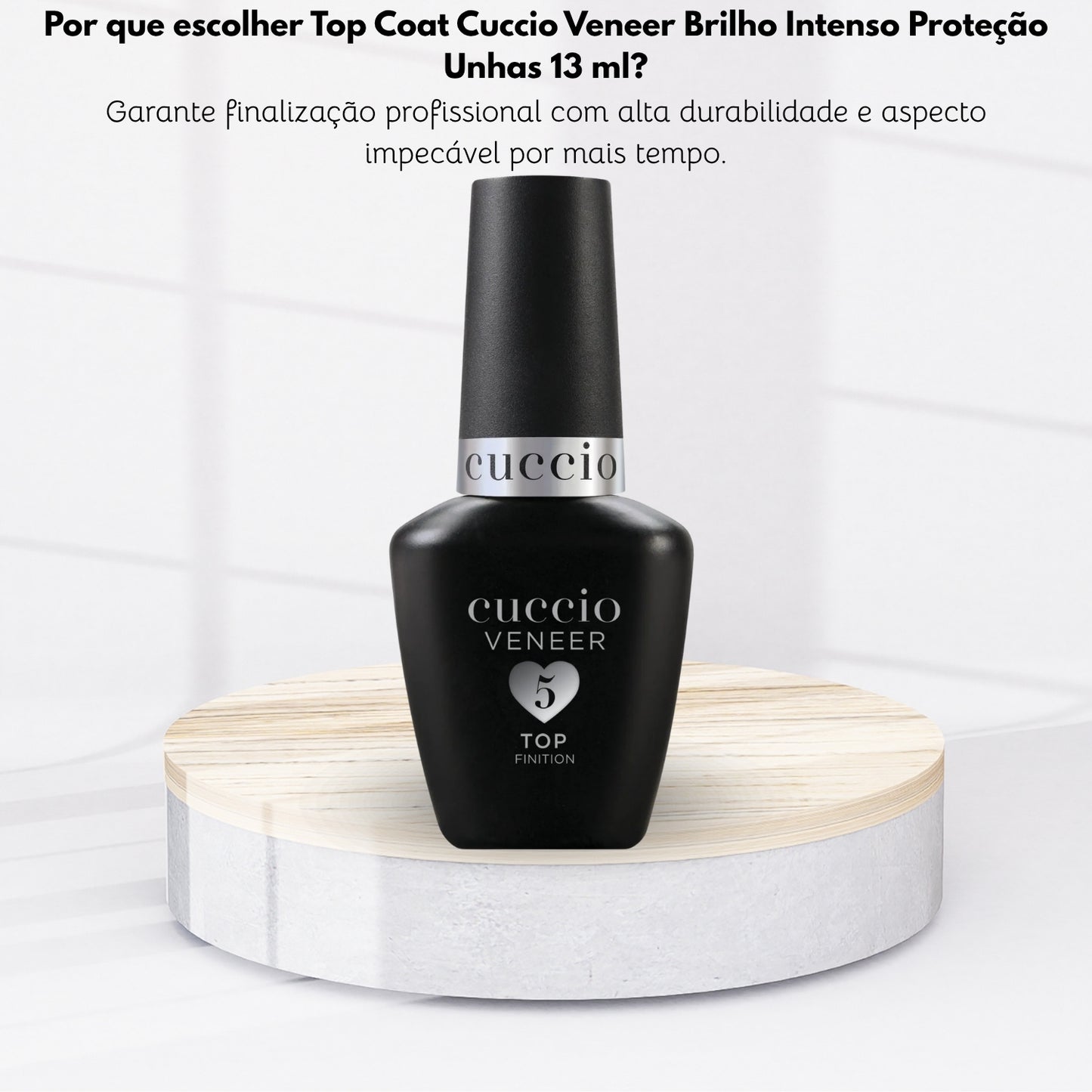 Top Coat Cuccio Veneer Brilho Intenso Proteção Unhas 13 ml