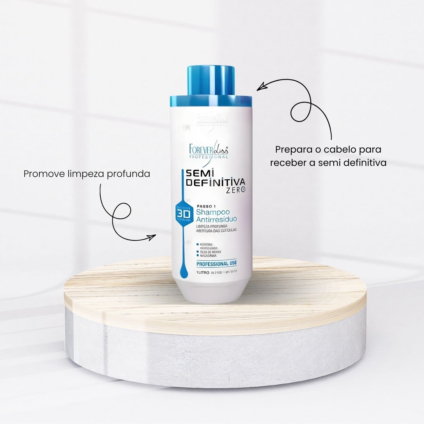 Shampoo Antirresíduo Forever Liss Semi Definitiva Zero 1 Litro