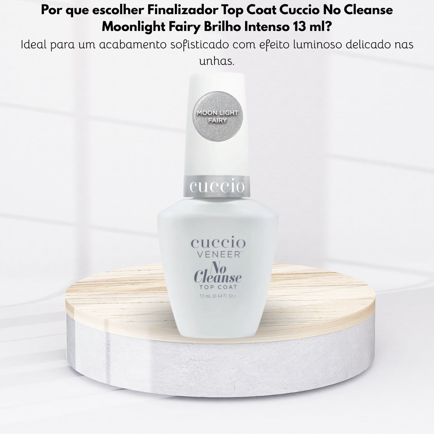 Finalizador Top Coat Cuccio No Cleanse Moonlight Fairy Brilho Intenso 13 ml