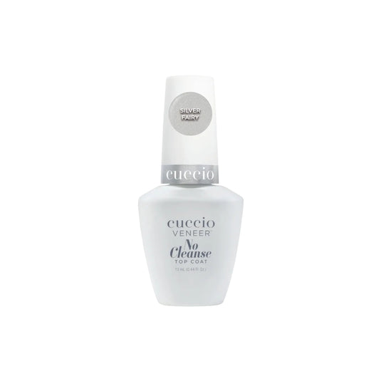 Finalizador Top Coat Cuccio No Cleanse Silver Fairy Brilho Intenso 13 ml