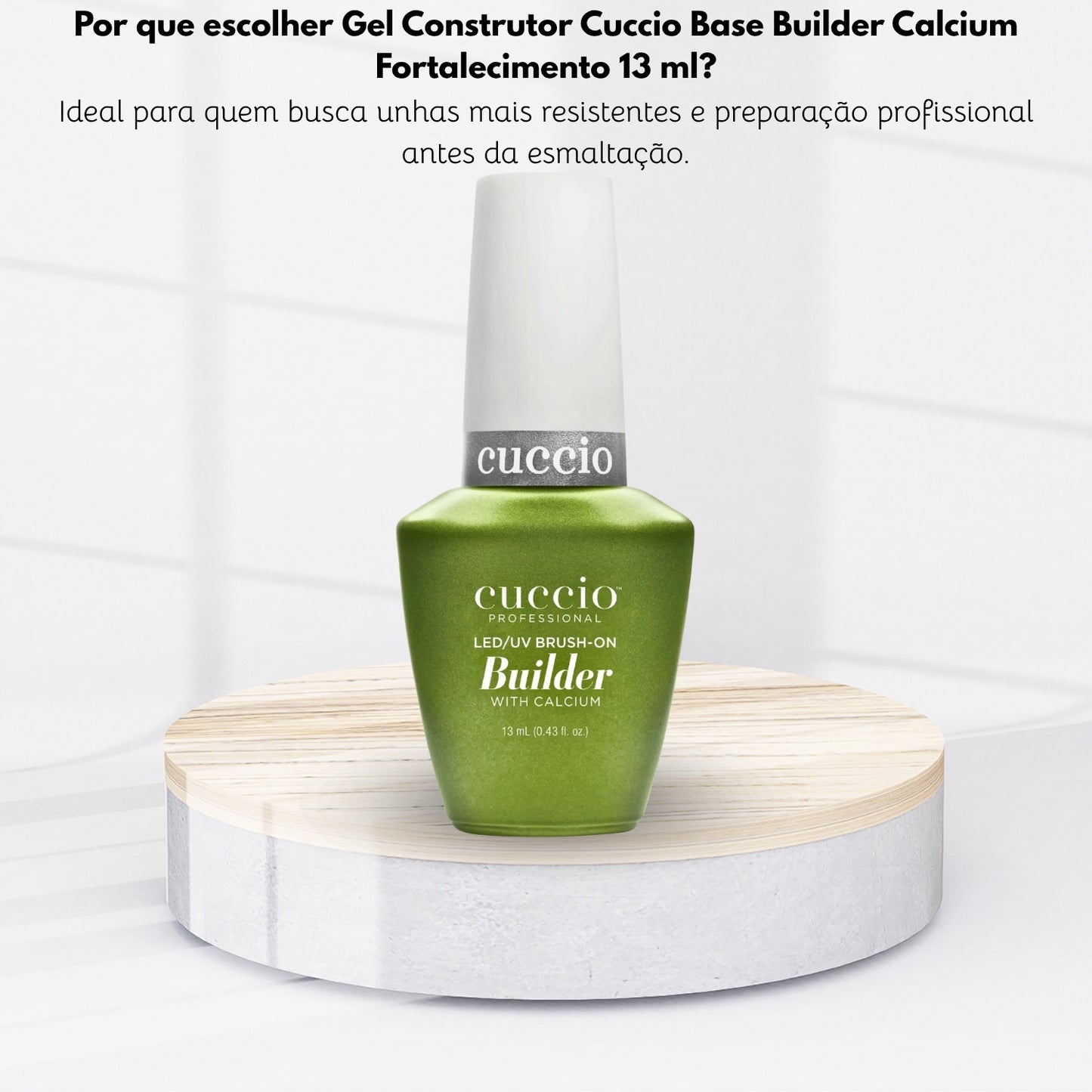 Gel Construtor Cuccio Base Builder Calcium Fortalecimento 13 ml