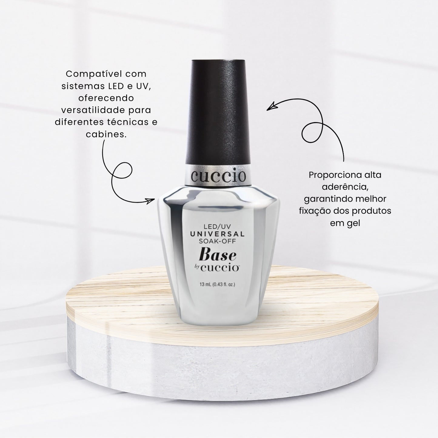 Base para Unhas Cuccio Universal LED UV Alta Aderência e Fixação 13 ml