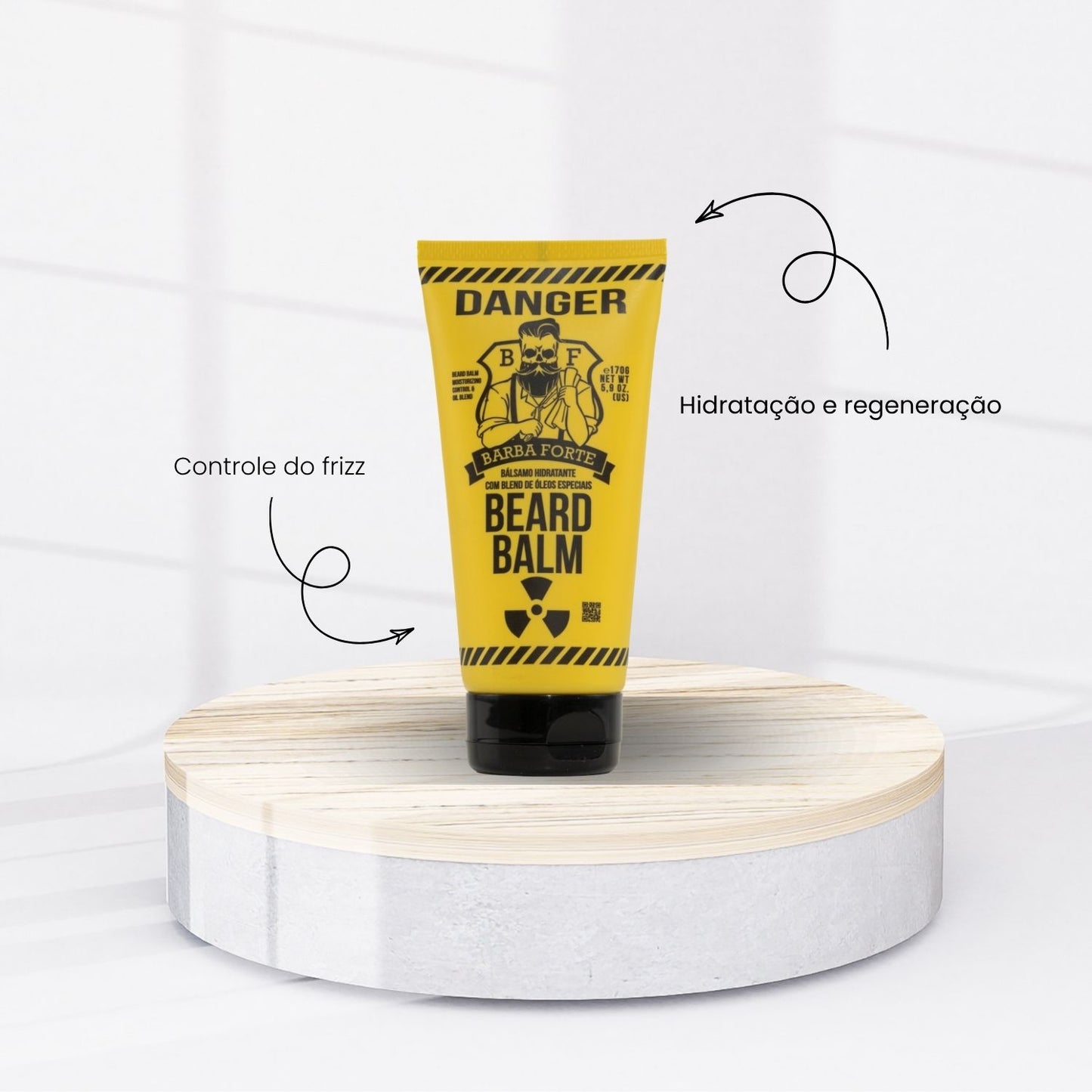 Barba Forte Danger Beard Balm Hidratação e Modelagem 170 g