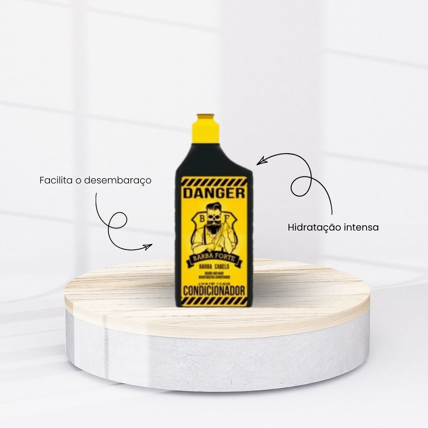 Barba Forte Danger Kit Viagem 4 Produtos + Necessaire