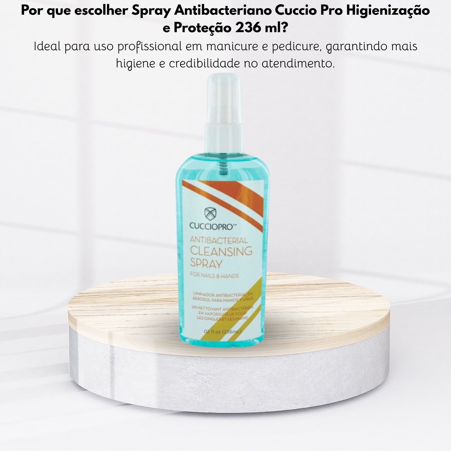 Spray Antibacteriano Cuccio Pro Higienização e Proteção 236 ml