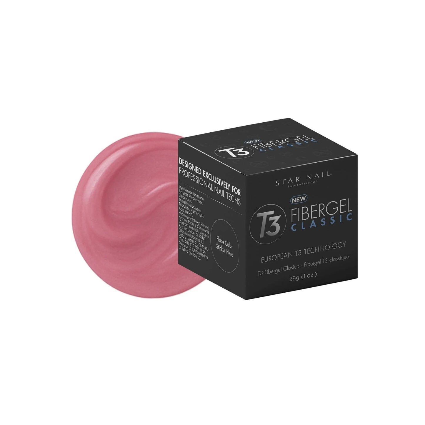 Gel Fibra Cuccio T3 Fibergel Baby Pink Estruturação e Resistência 28 g
