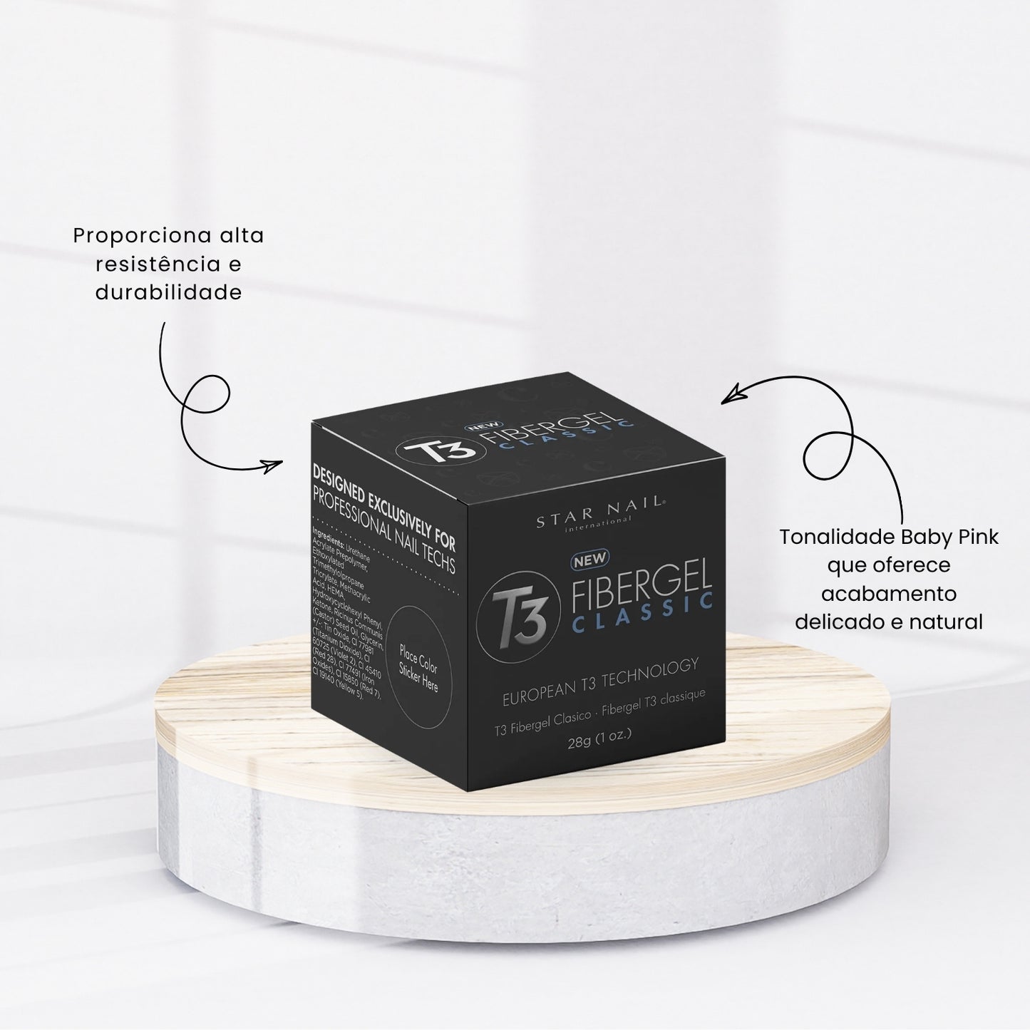 Gel Fibra Cuccio T3 Fibergel Baby Pink Estruturação e Resistência 28 g