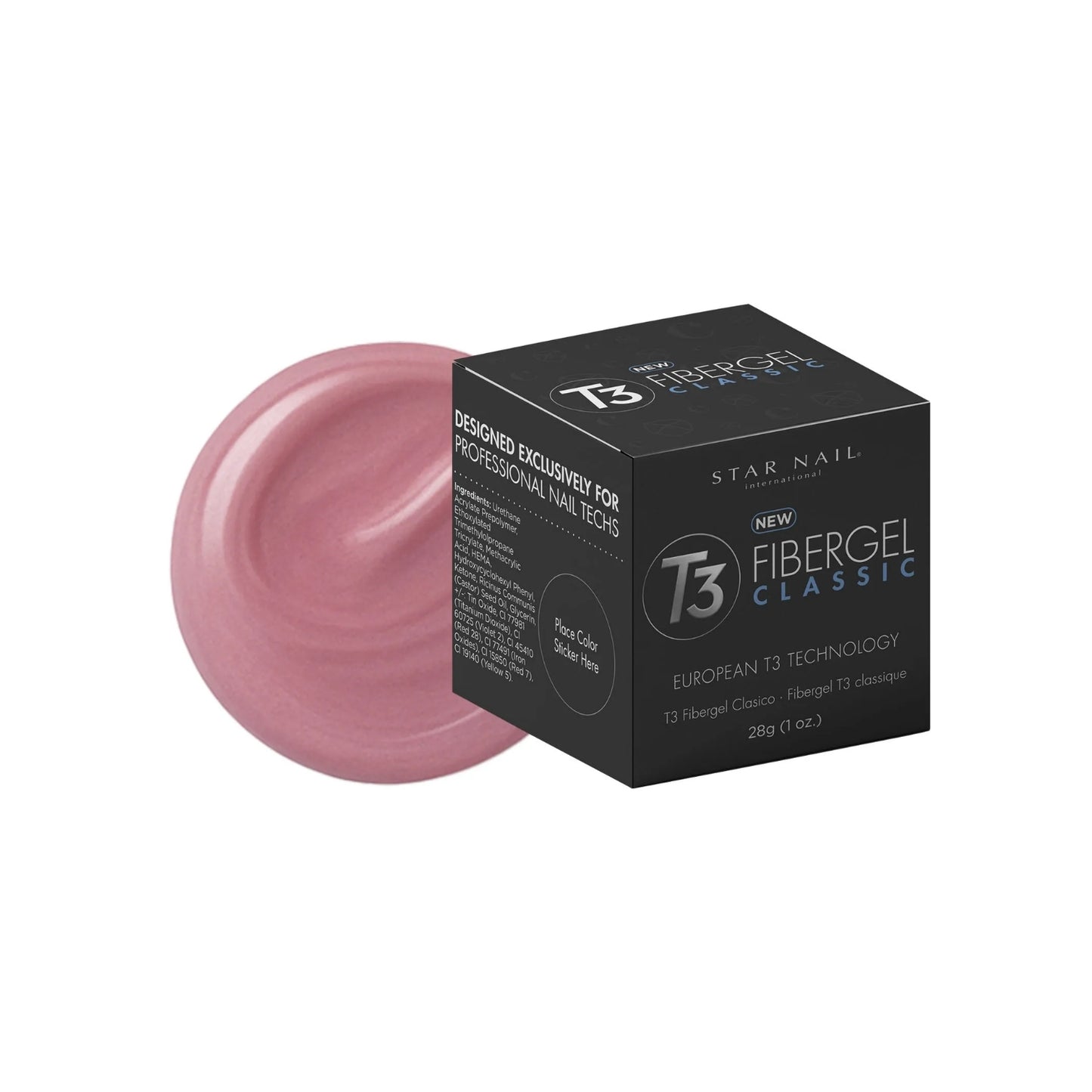 Gel Fibra Cuccio T3 Fibergel Natural Pink Estruturação e Resistência 28 g