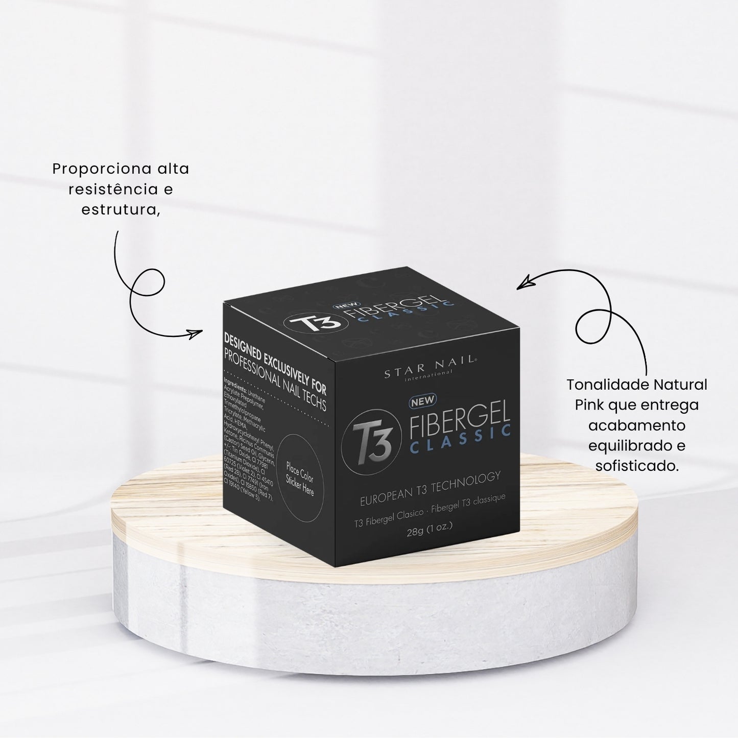 Gel Fibra Cuccio T3 Fibergel Natural Pink Estruturação e Resistência 28 g