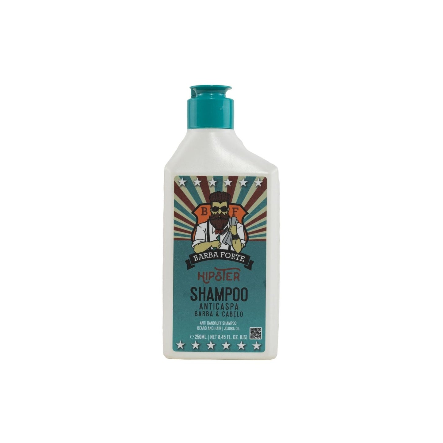 Barba Forte Hipster Shampoo Anticaspa Limpeza 250 ml