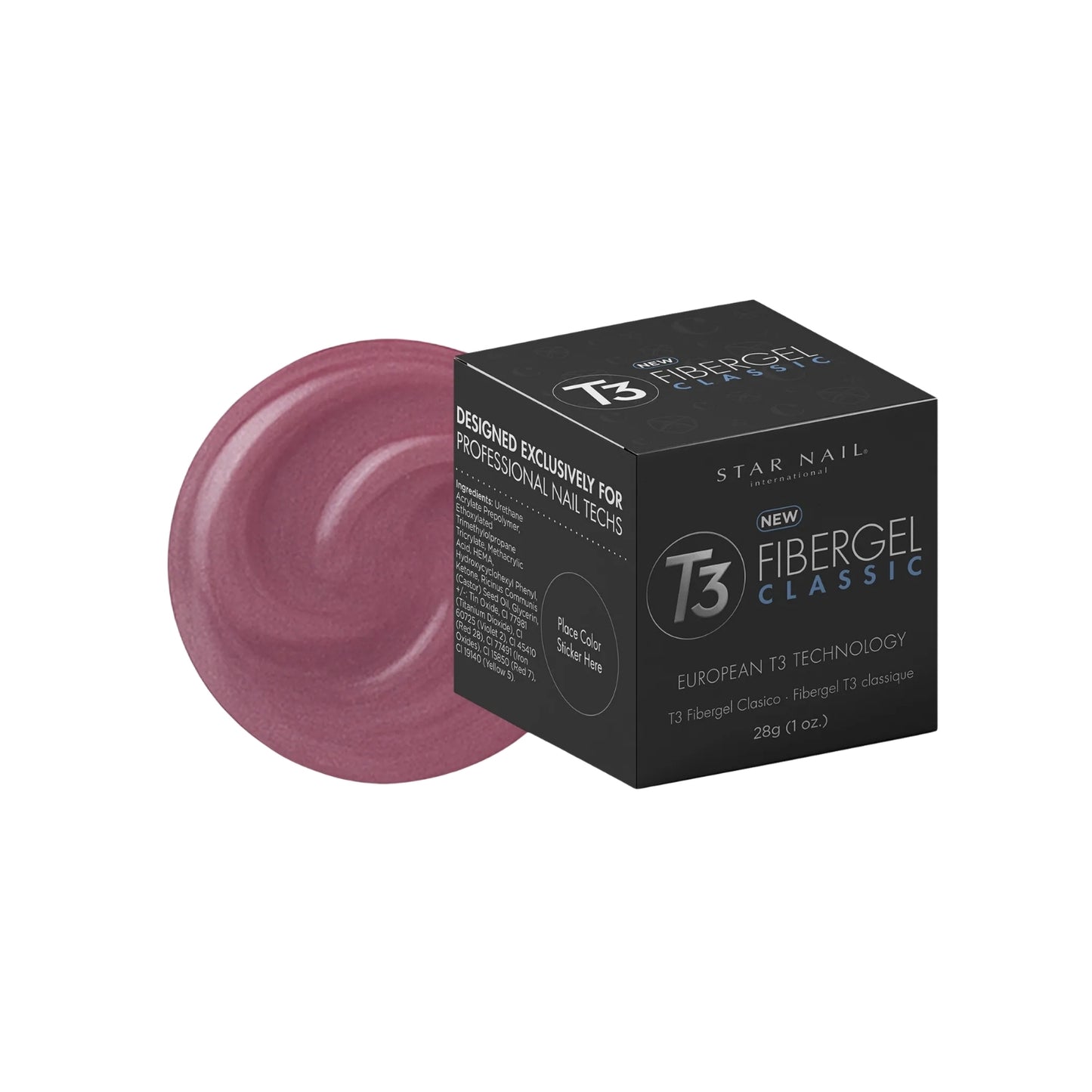 Gel Fibra Cuccio T3 Fibergel Dark Pink Estruturação e Resistência 28 g