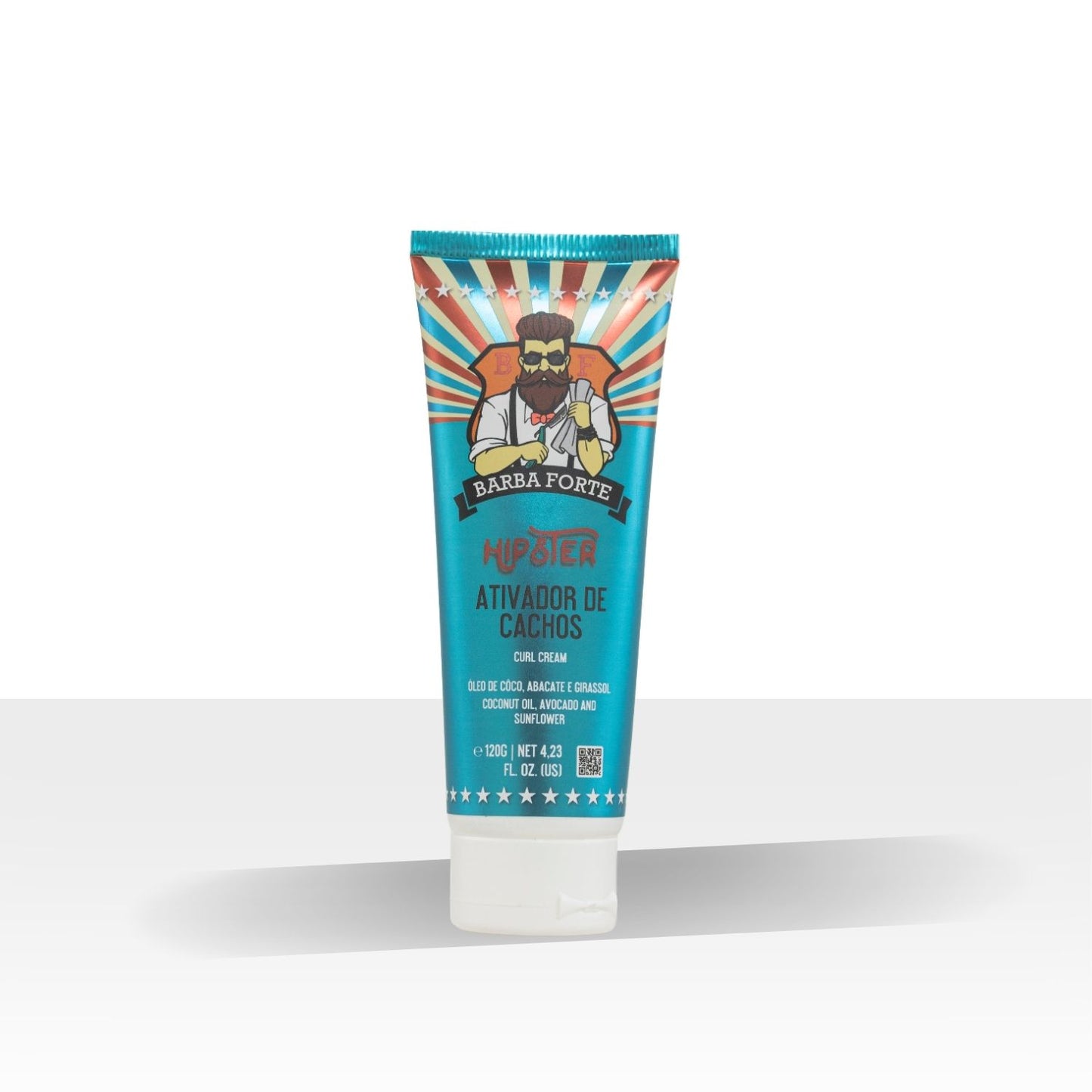 Barba Forte Hipster Ativador de Cachos Definição para Cabelo Cacheado 120 g