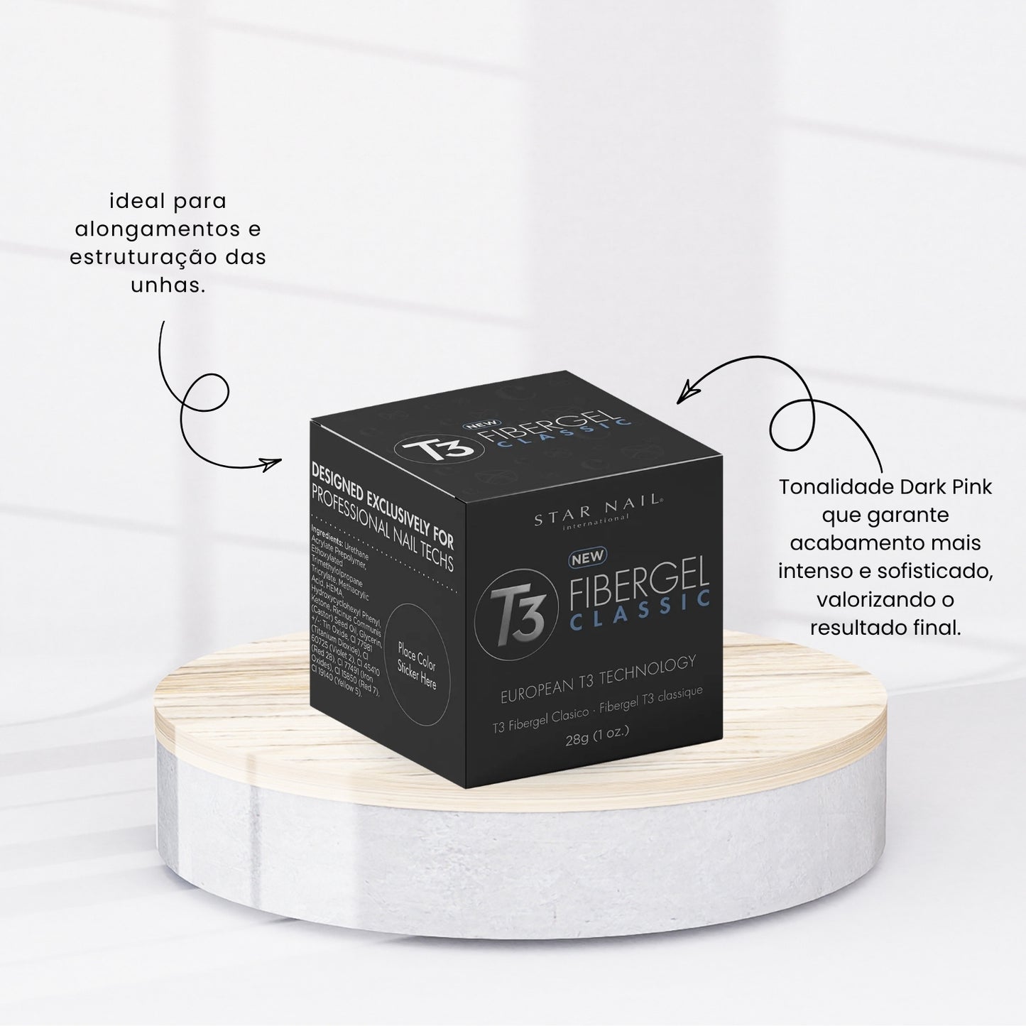 Gel Fibra Cuccio T3 Fibergel Dark Nude Estruturação e Resistência 28 g