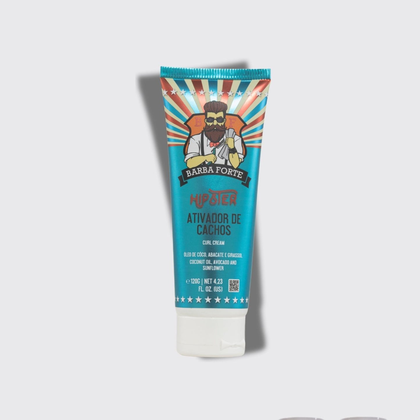 Barba Forte Hipster Ativador de Cachos Definição para Cabelo Cacheado 120 g