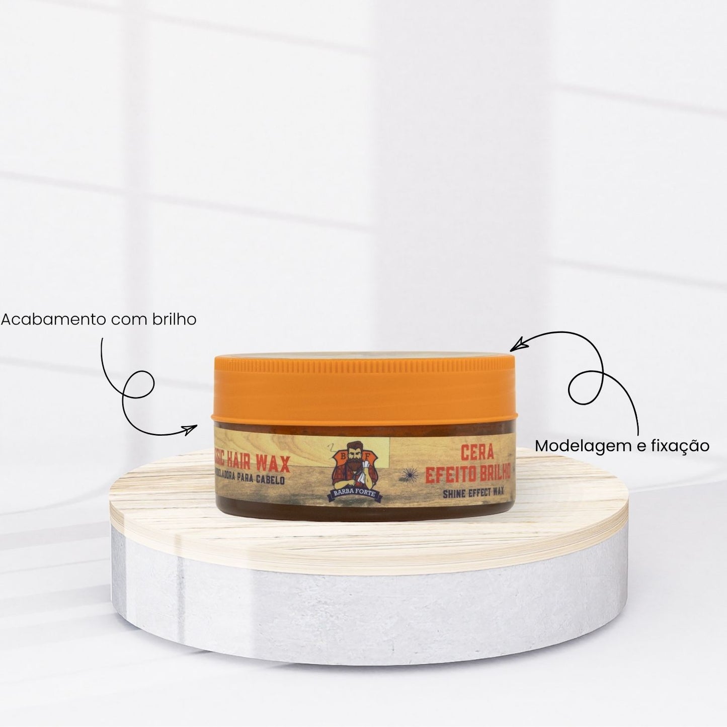 Barba Forte Ironjack Cera Modeladora Fixação e Estilo 120 g