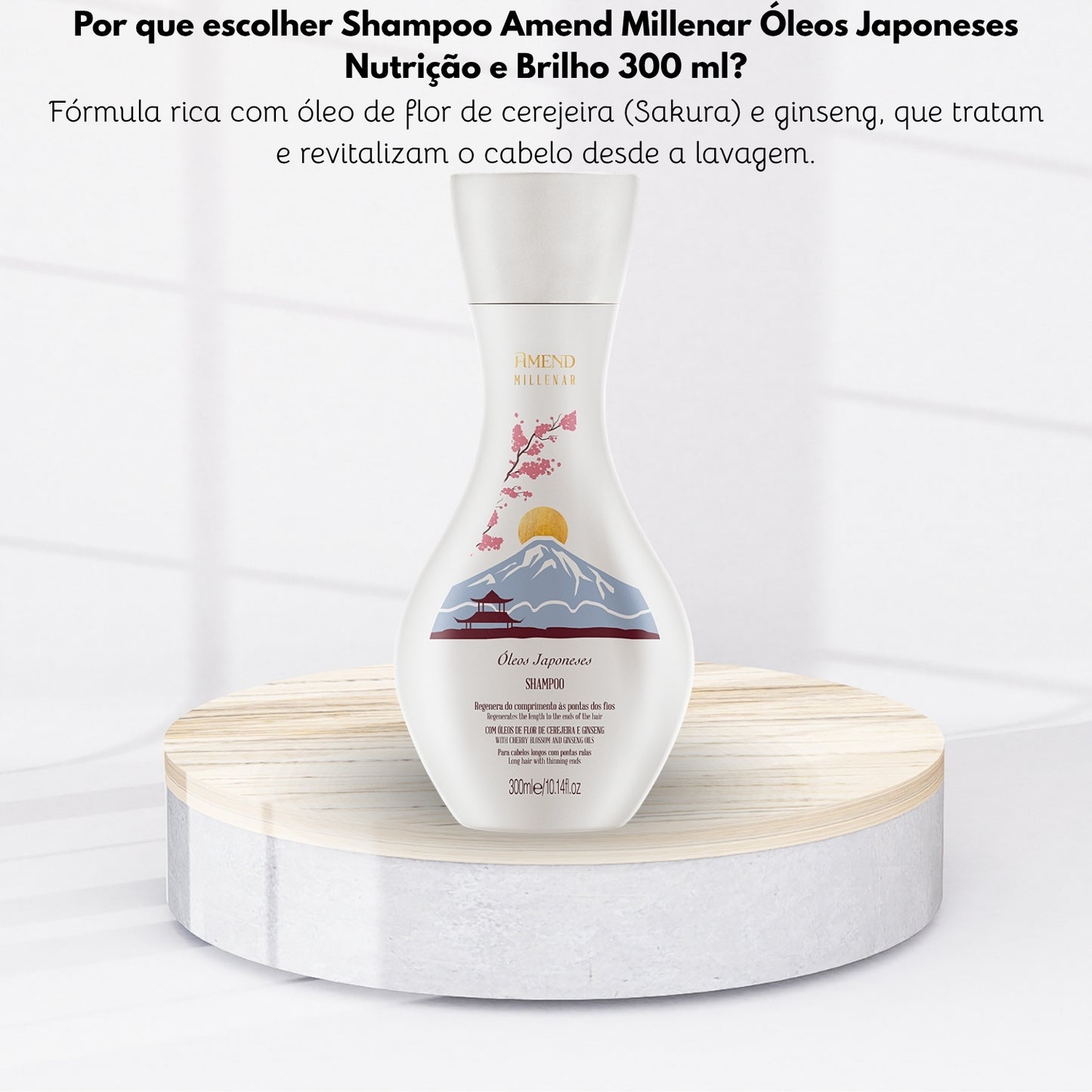 Shampoo Amend Millenar Óleos Japoneses Nutrição e Brilho 300 ml