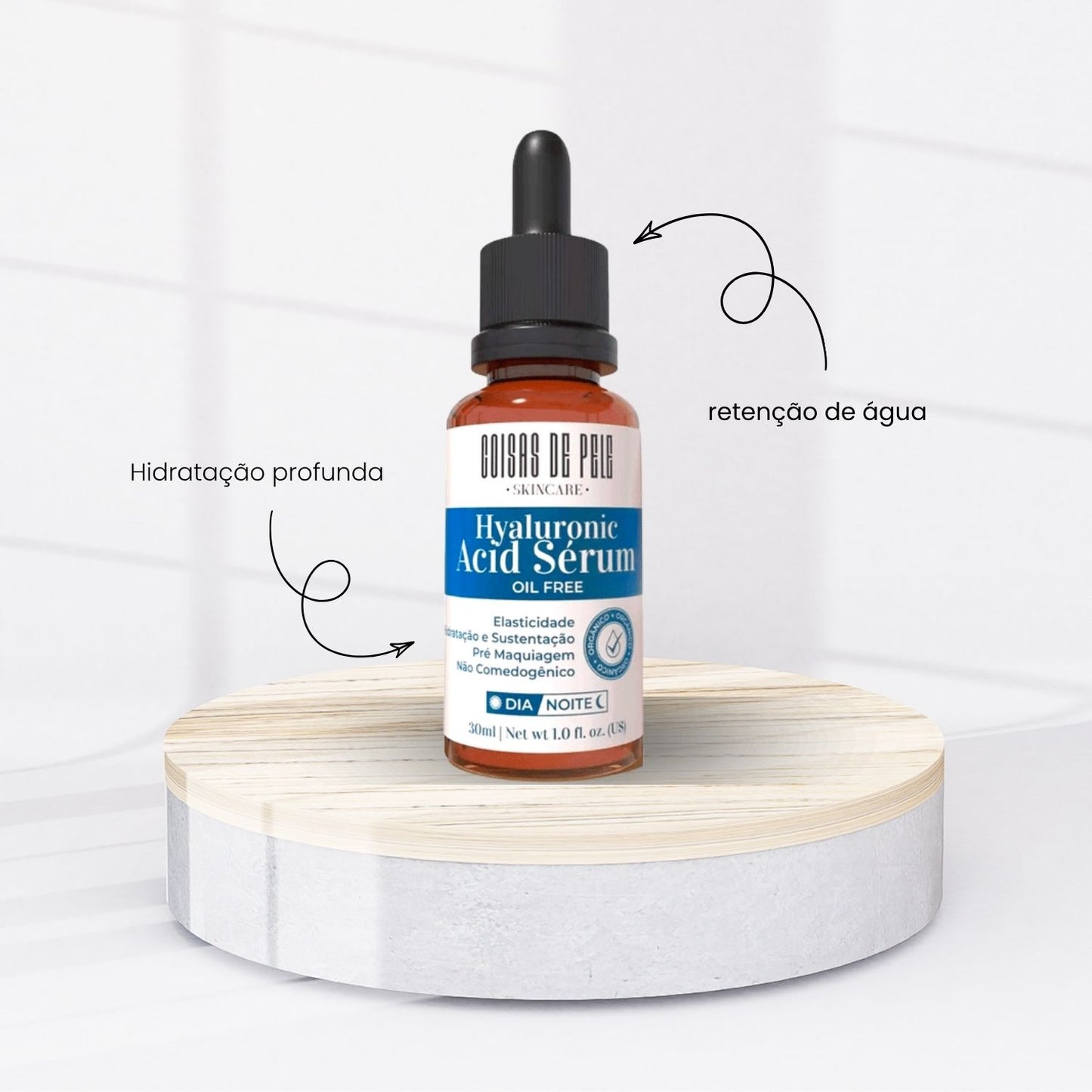 Coisas de Pele Sérum com Ácido Hialurônico e Hidratação 30 ml