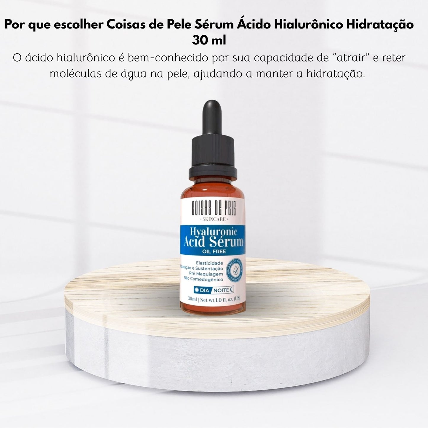 Coisas de Pele Sérum com Ácido Hialurônico e Hidratação 30 ml
