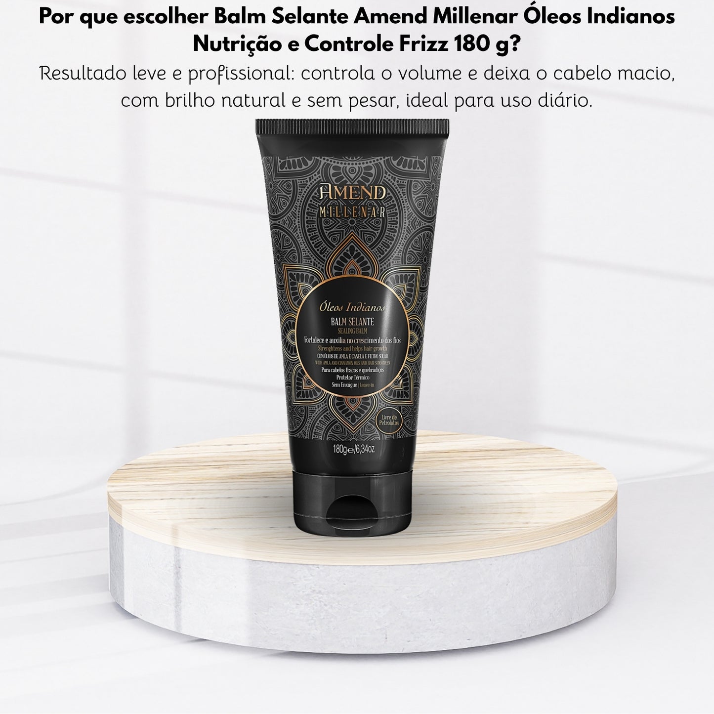 Balm Selante Amend Millenar Óleos Indianos Nutrição e Controle Frizz 180 g