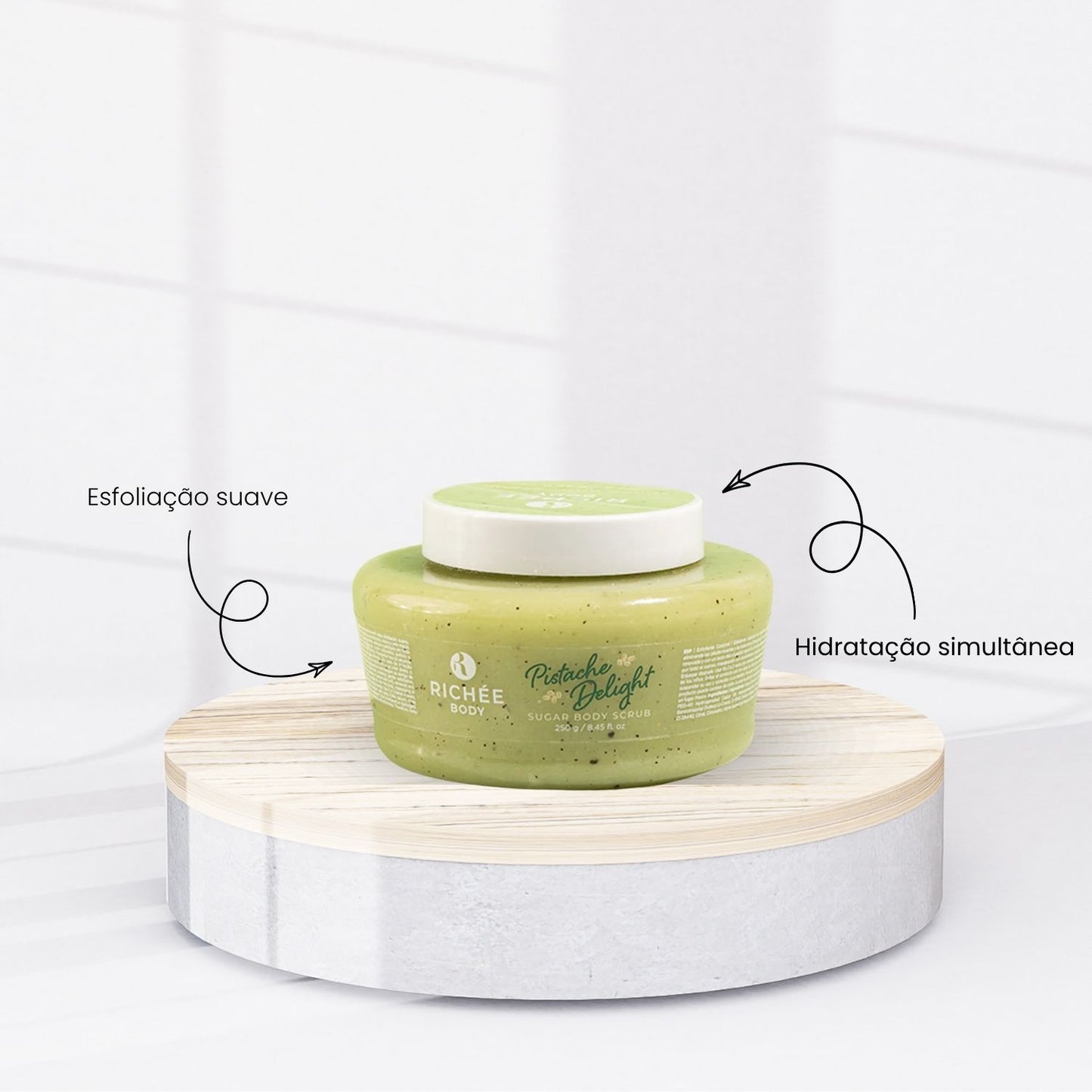 Esfoliante Corporal Richée Pistache Hidratante 250 g