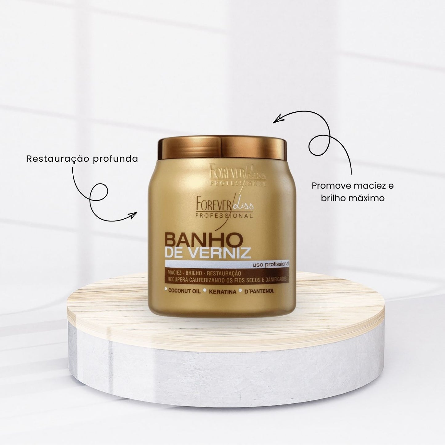 Kit Forever Liss Máscaras Desmaia 950 g+ Verniz 1000 g