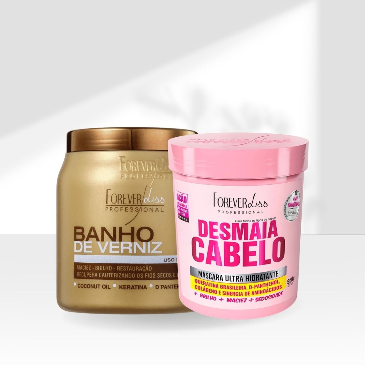 Kit Forever Liss Máscaras Desmaia 950 g+ Verniz 1000 g