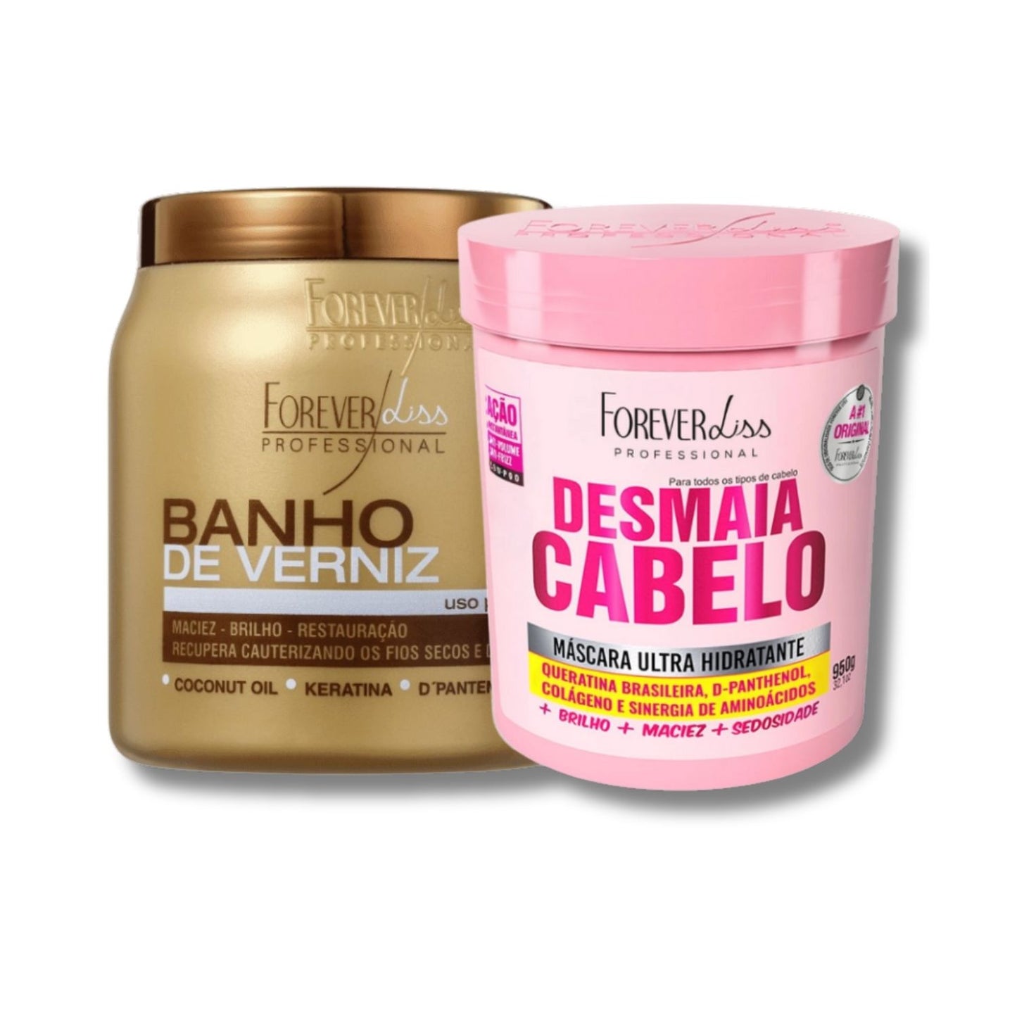 Kit Forever Liss Máscaras Desmaia 950 g+ Verniz 1000 g