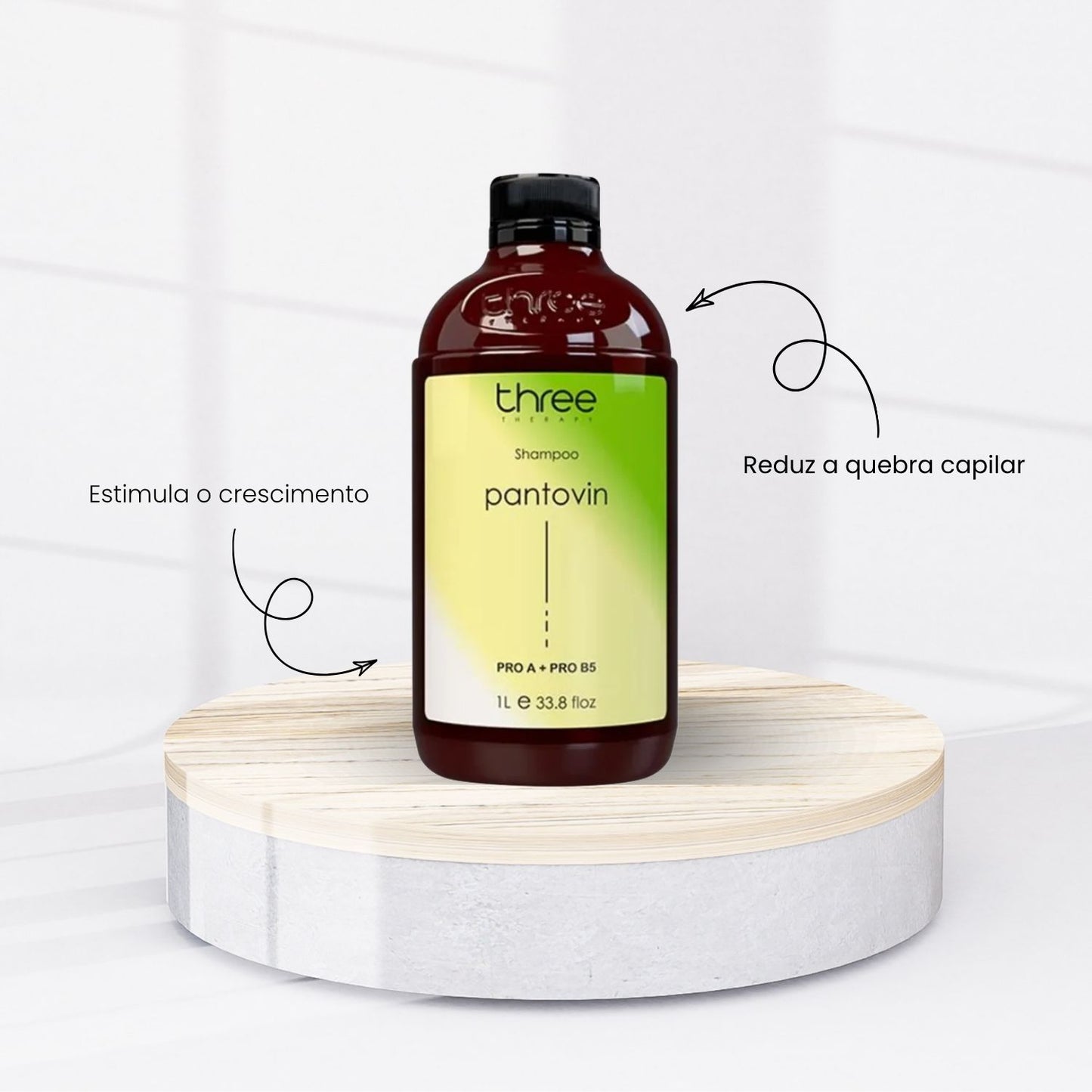 Shampoo Three Therapy Pantovin Fortalecimento 1 Litro