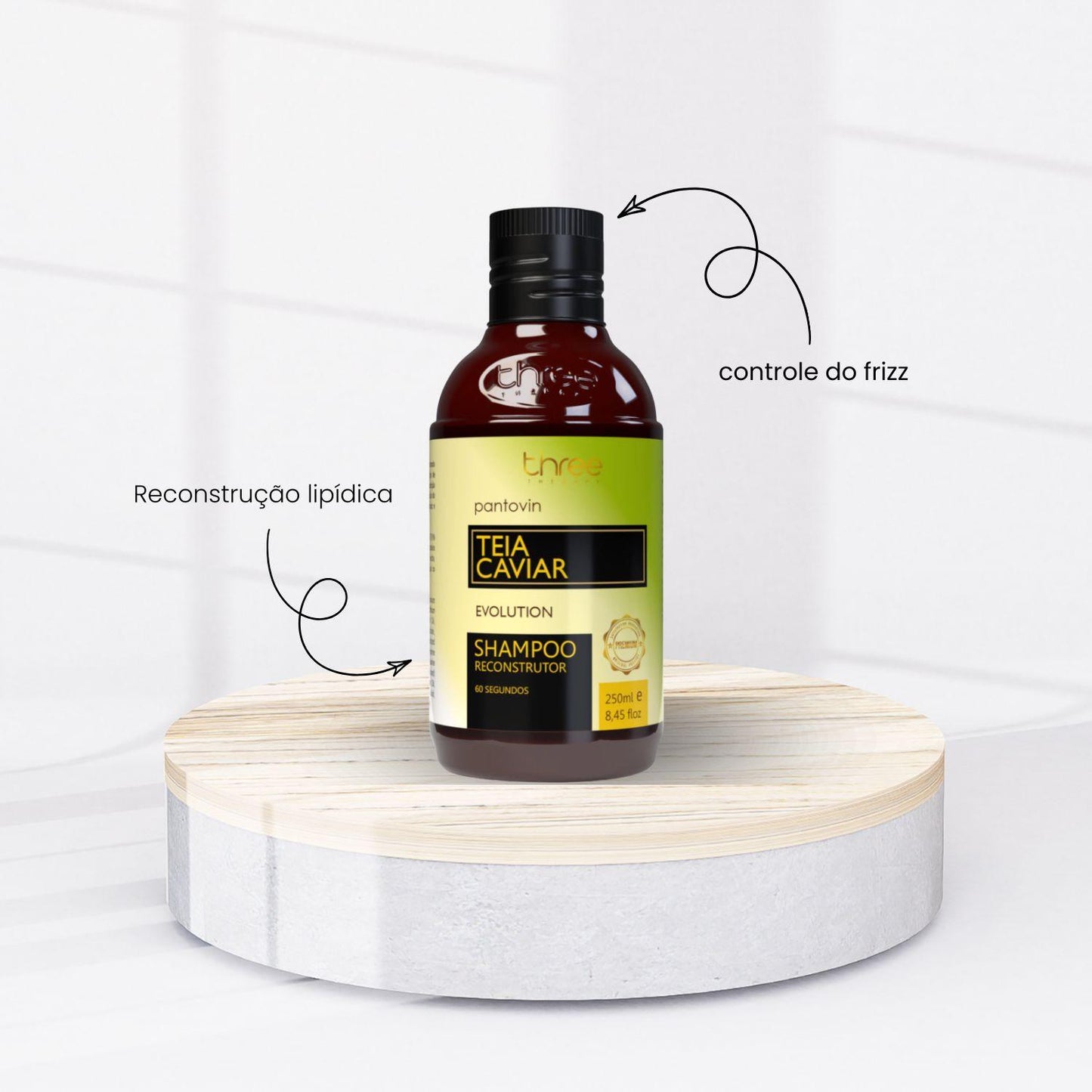 Kit Three Therapy Teia Caviar Tratamento Capilar