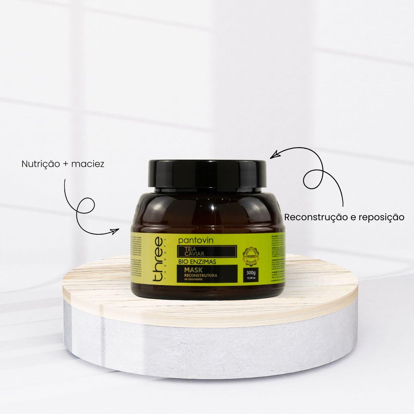 Kit Three Therapy Teia Caviar Tratamento Capilar