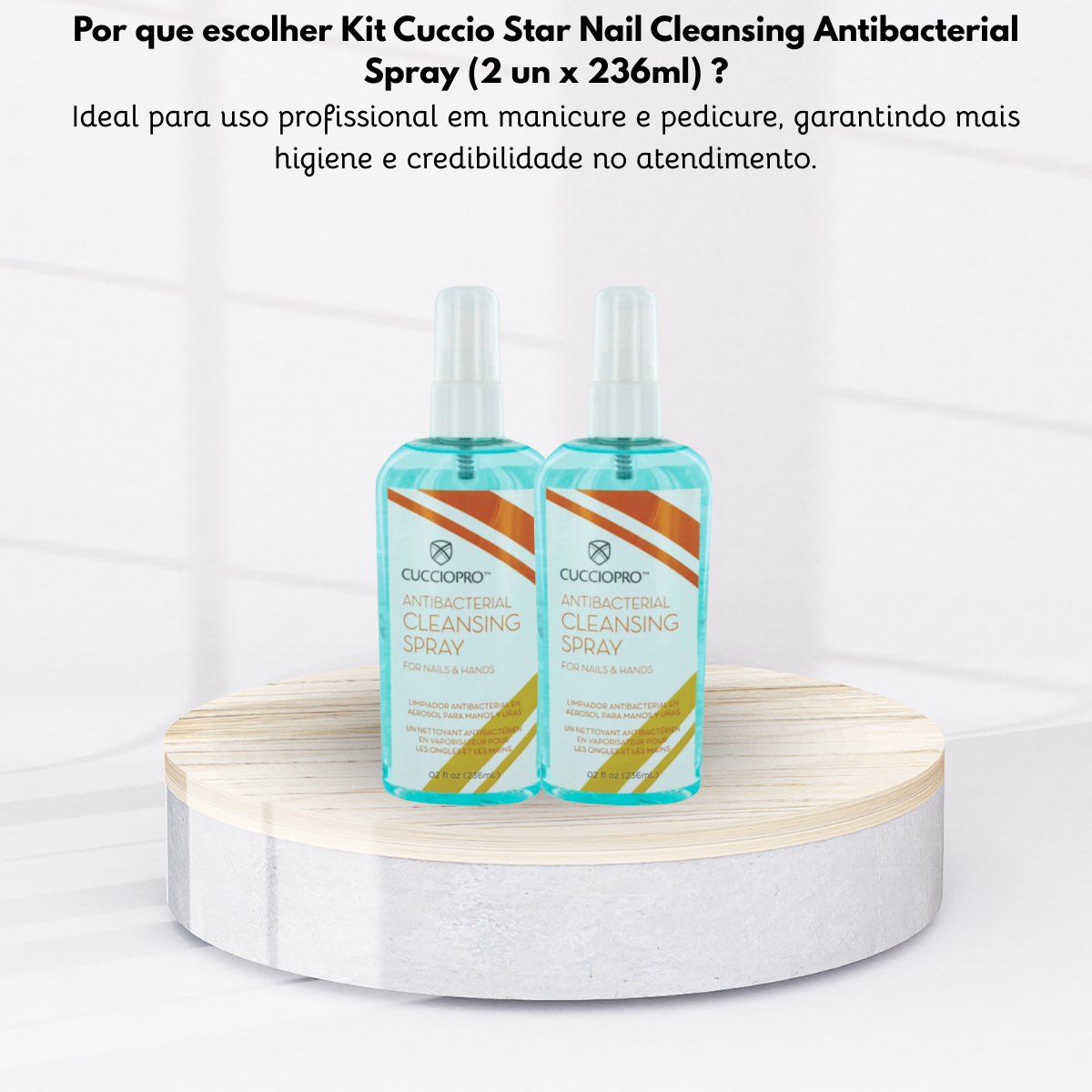 Kit Cuccio Star Nail 2 Cleansing Antibacterial Spray