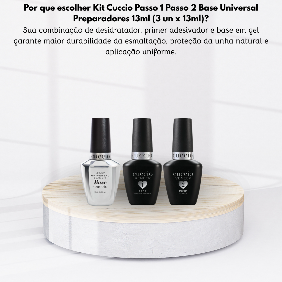 Kit Cuccio Passo 1 Passo 2 Base Universal Preparadores 13ml