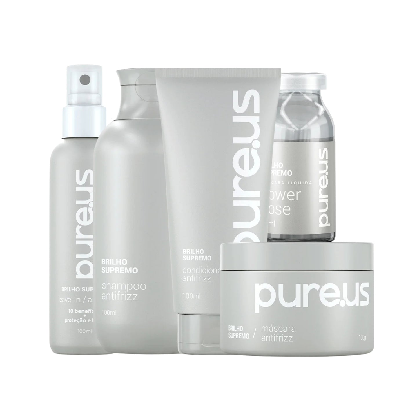 Kit Completo Madamelis Pure Us Antifrizz Hidratação