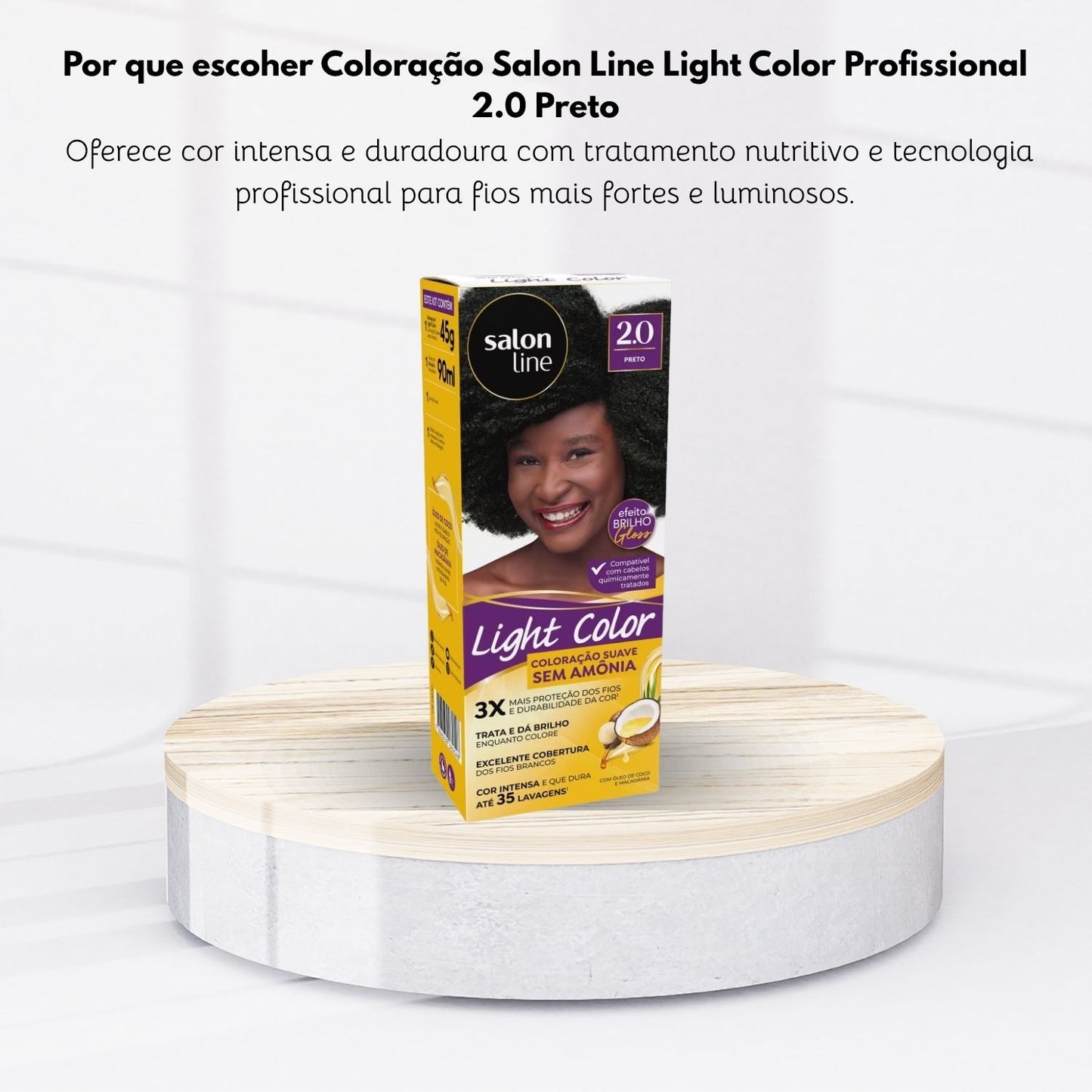 Coloração Salon Line Light Color Profissional 2.0 Preto