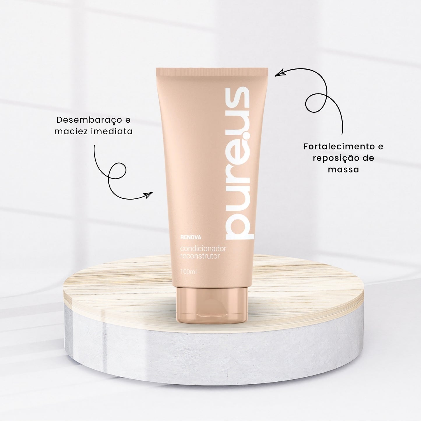 Kit Tratamento Madamelis Pure Us Reconstrutor 3 Produtos
