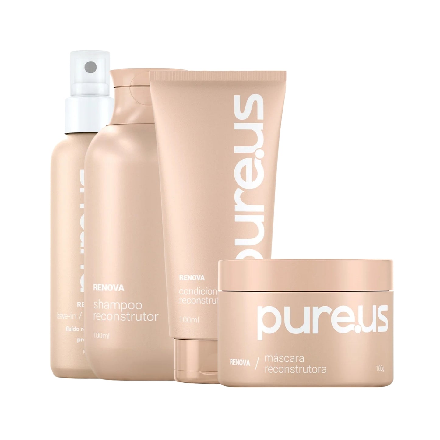 Kit Tratamento Madamelis Pure Us Reconstrutor 4 Produtos
