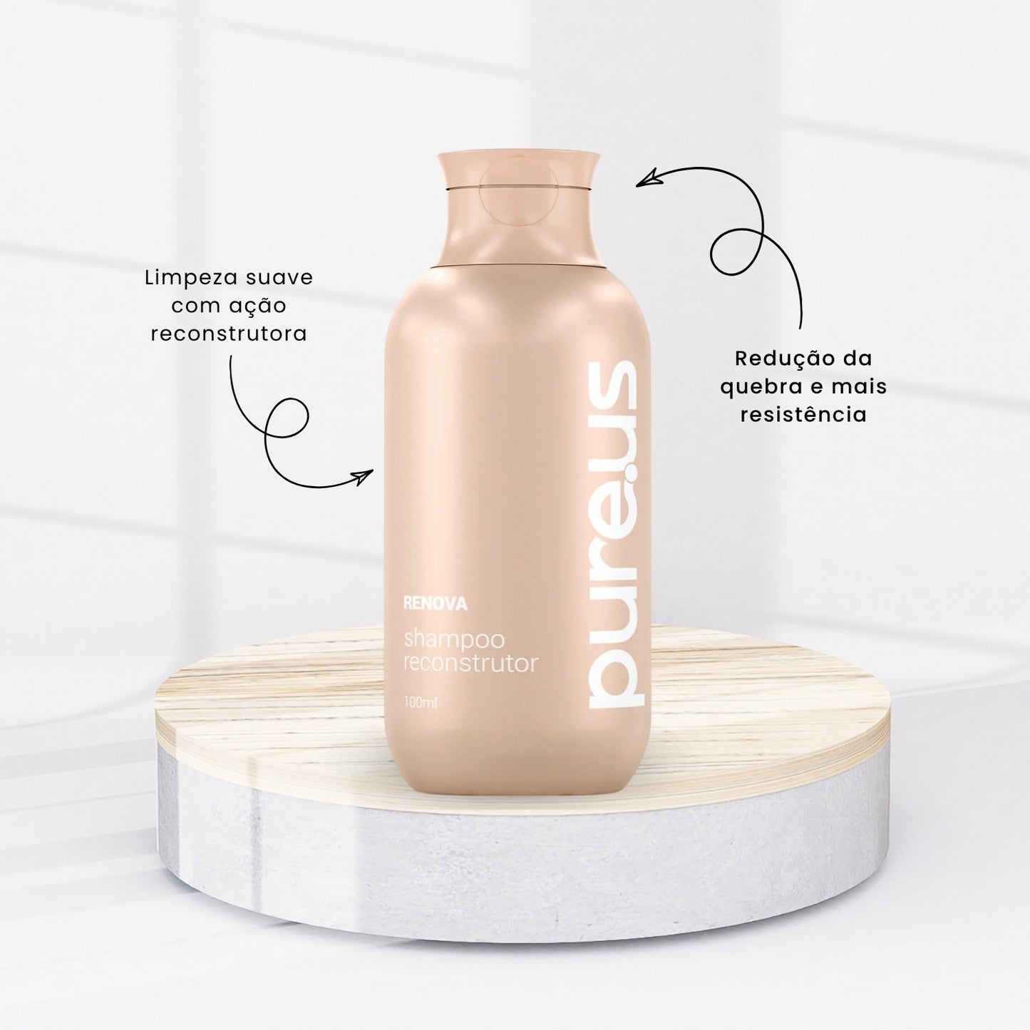 Kit Tratamento Madamelis Pure Us Reconstrutor 4 Produtos