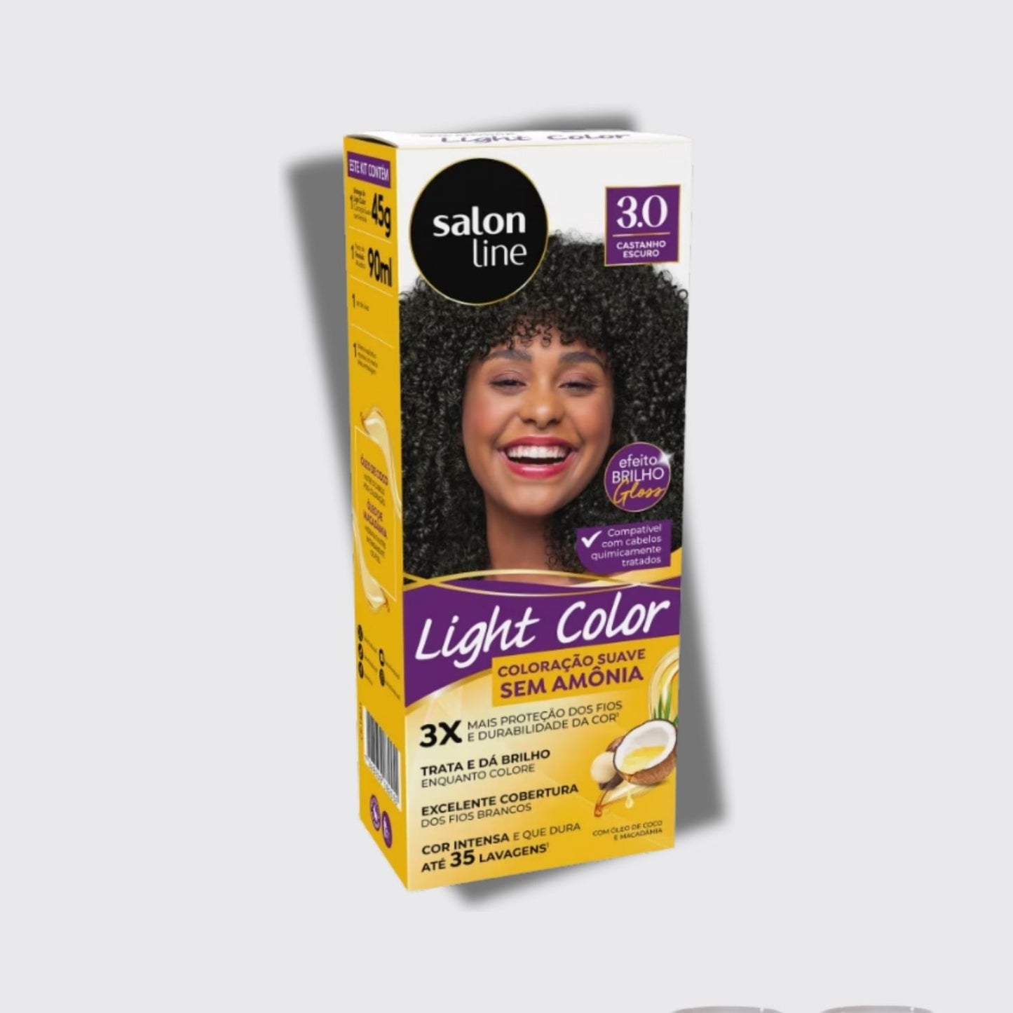 Coloração Salon Line Light Color Profissional 3.0 Castanho Escuro