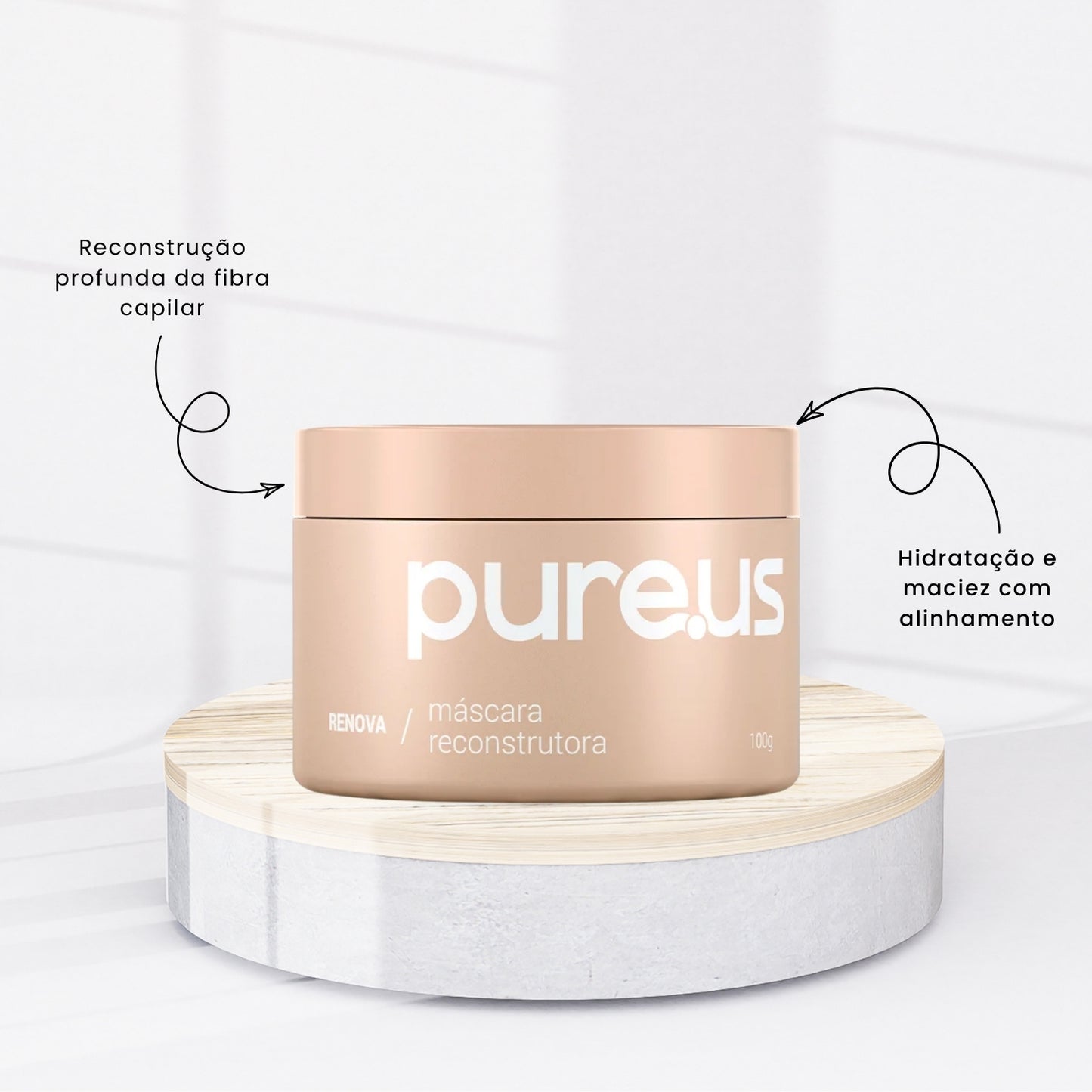 Kit Tratamento Madamelis Pure Us Reconstrutor 4 Produtos