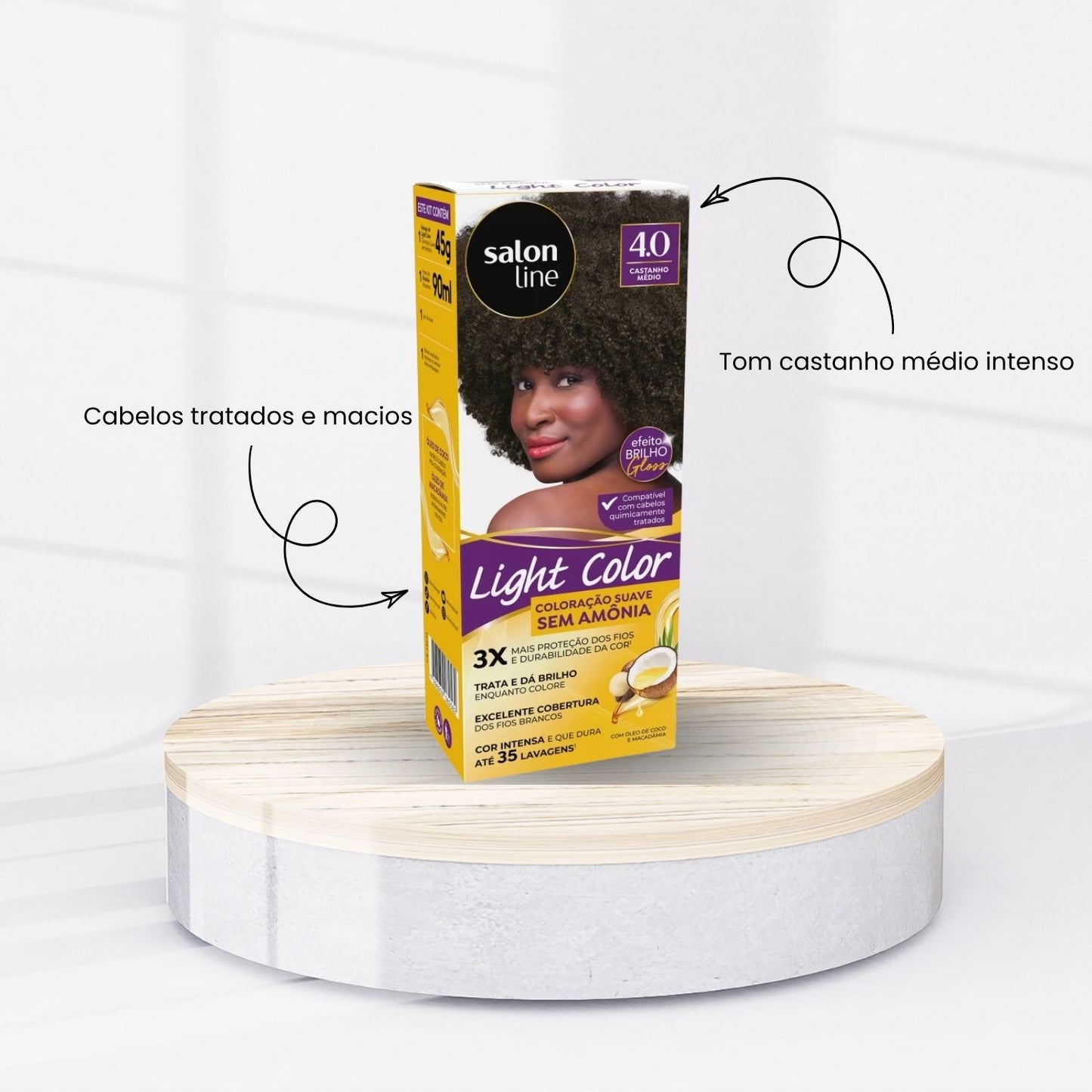 Coloração Salon Line Light Color Profissional 4.0 Castanho Médio