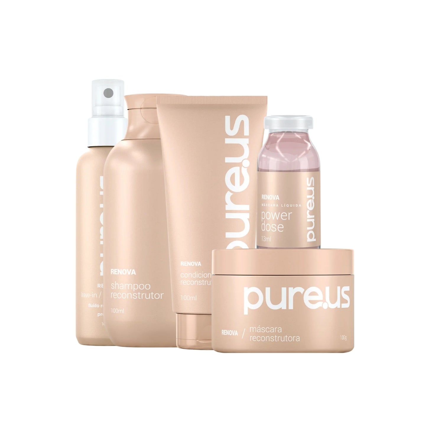 Kit Completo Madamelis Pure Us Reconstrutor Reparação e força
